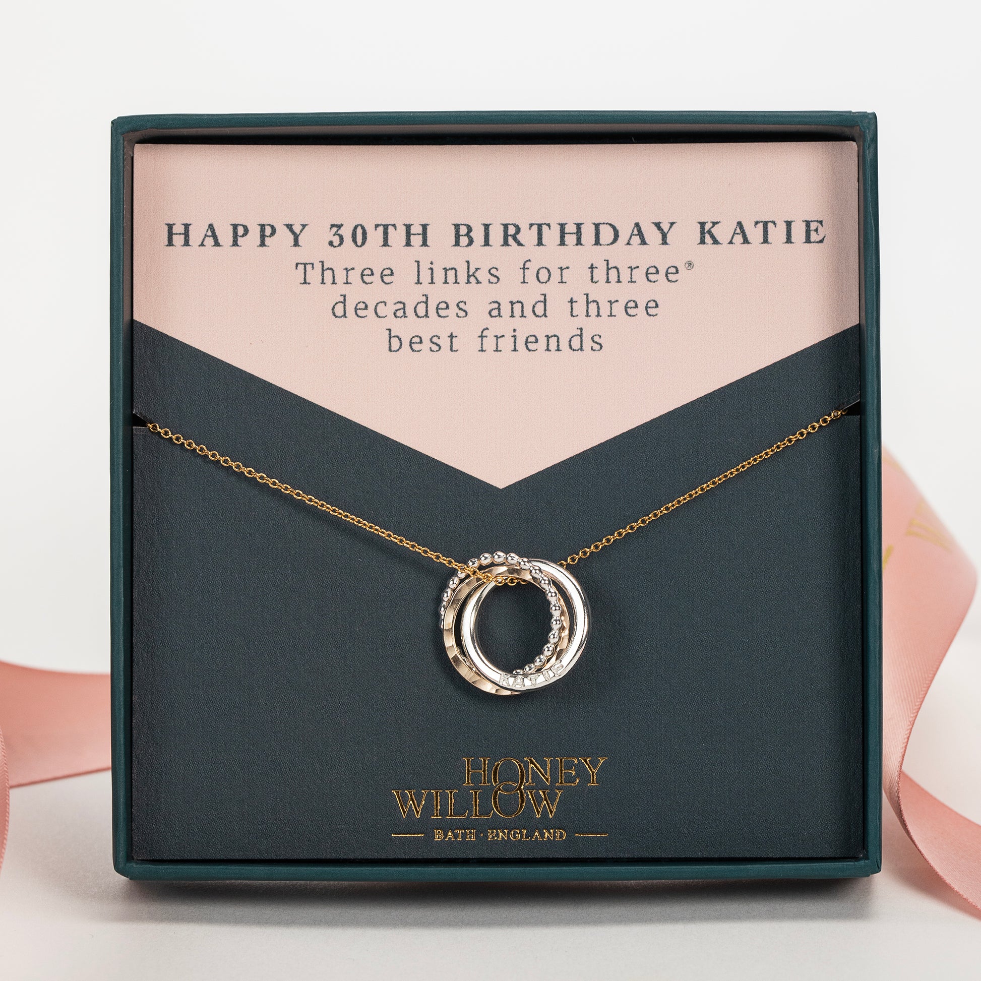 personalised 30th birthday necklace
