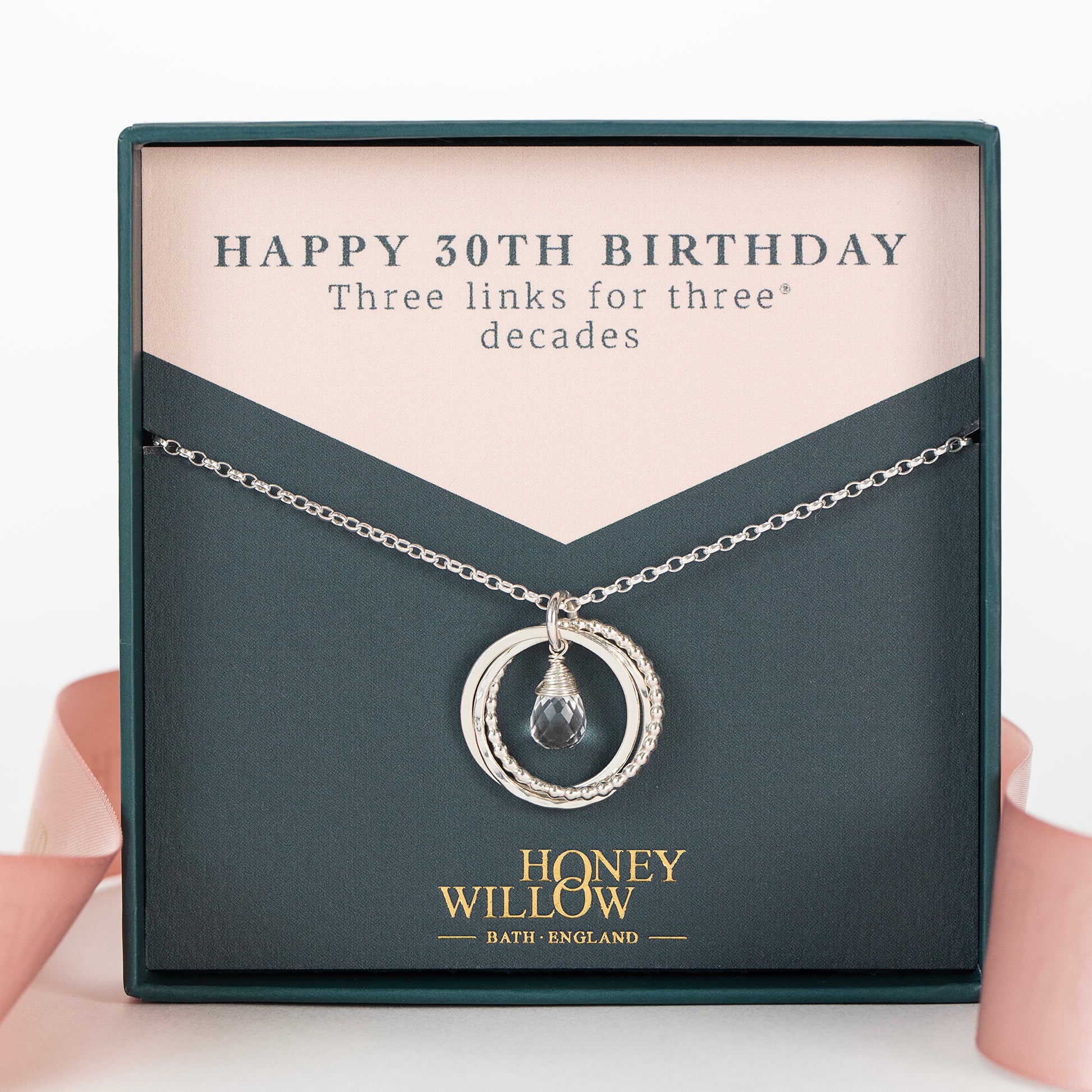 30th birthday birthstone necklace