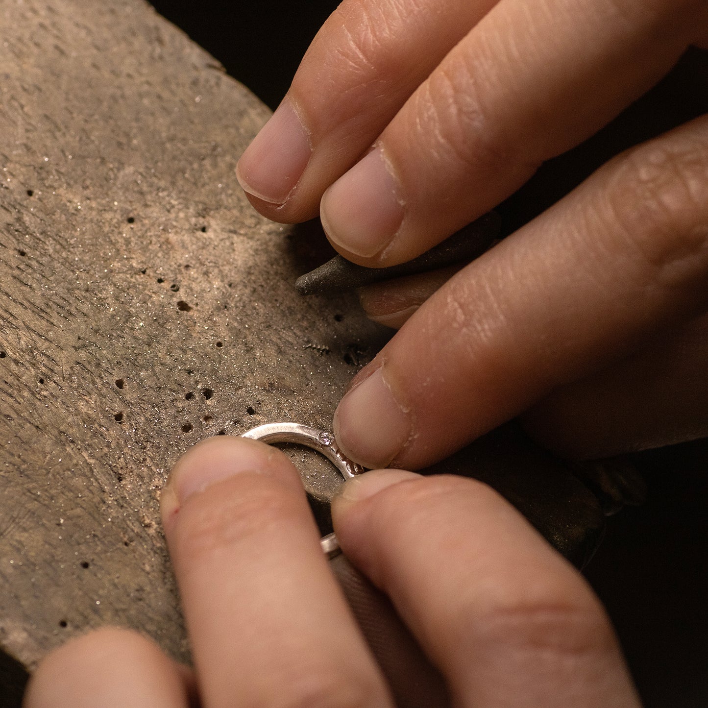 2nd Anniversary Gift - 2 Rings for 2 Years Birthstone Necklace - Petite Silver