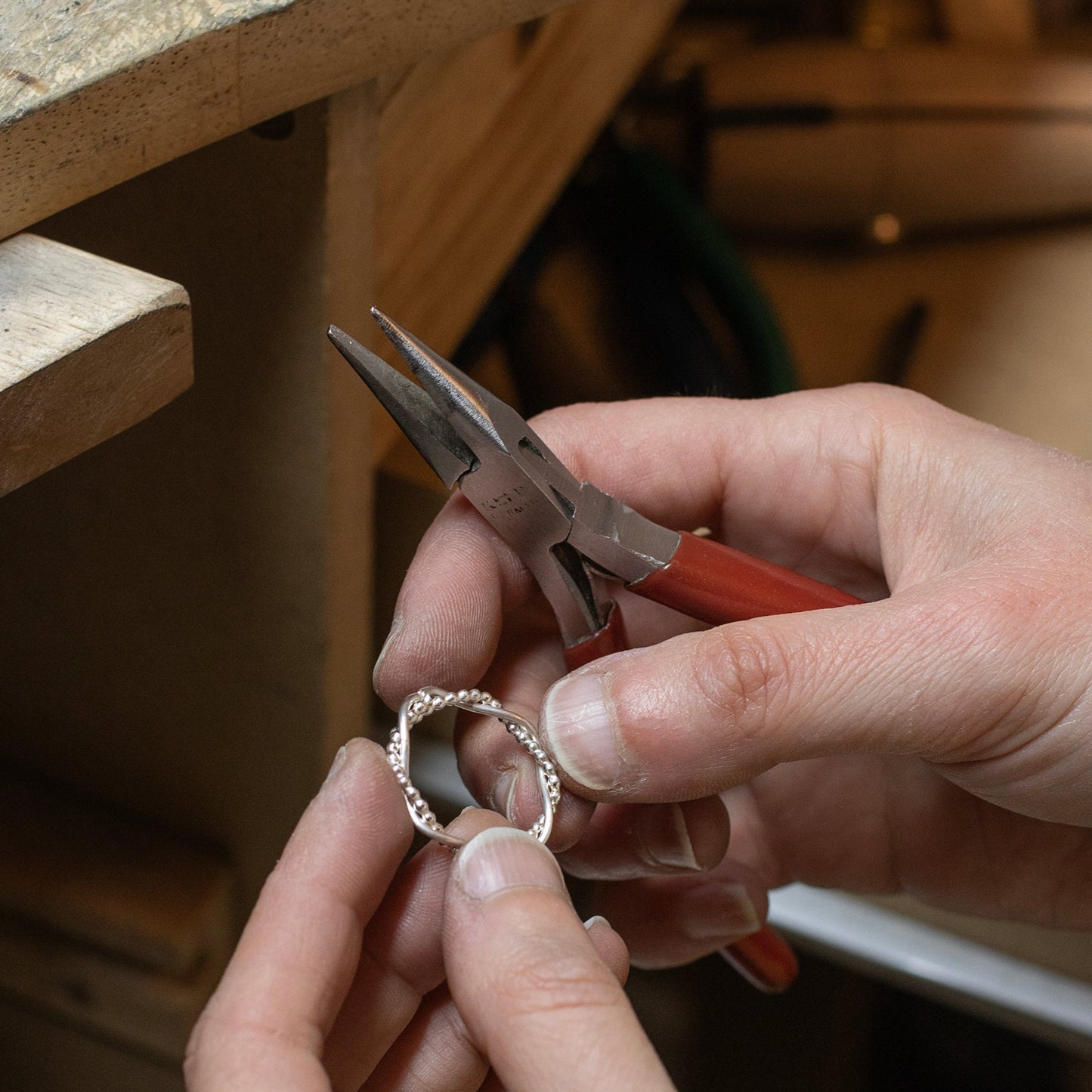 Mother Daughter Necklace - Linked for a Lifetime - Silver Entwined Necklace