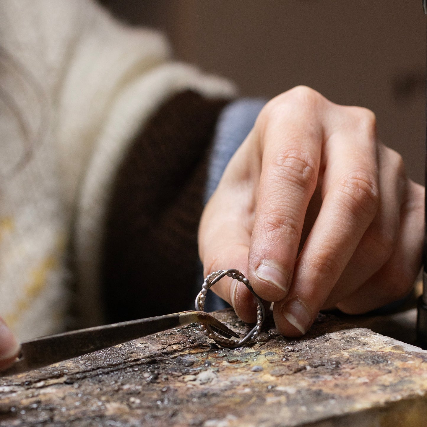 Entwined Halo Necklace - Linked for a Lifetime - Silver & 9kt Gold
