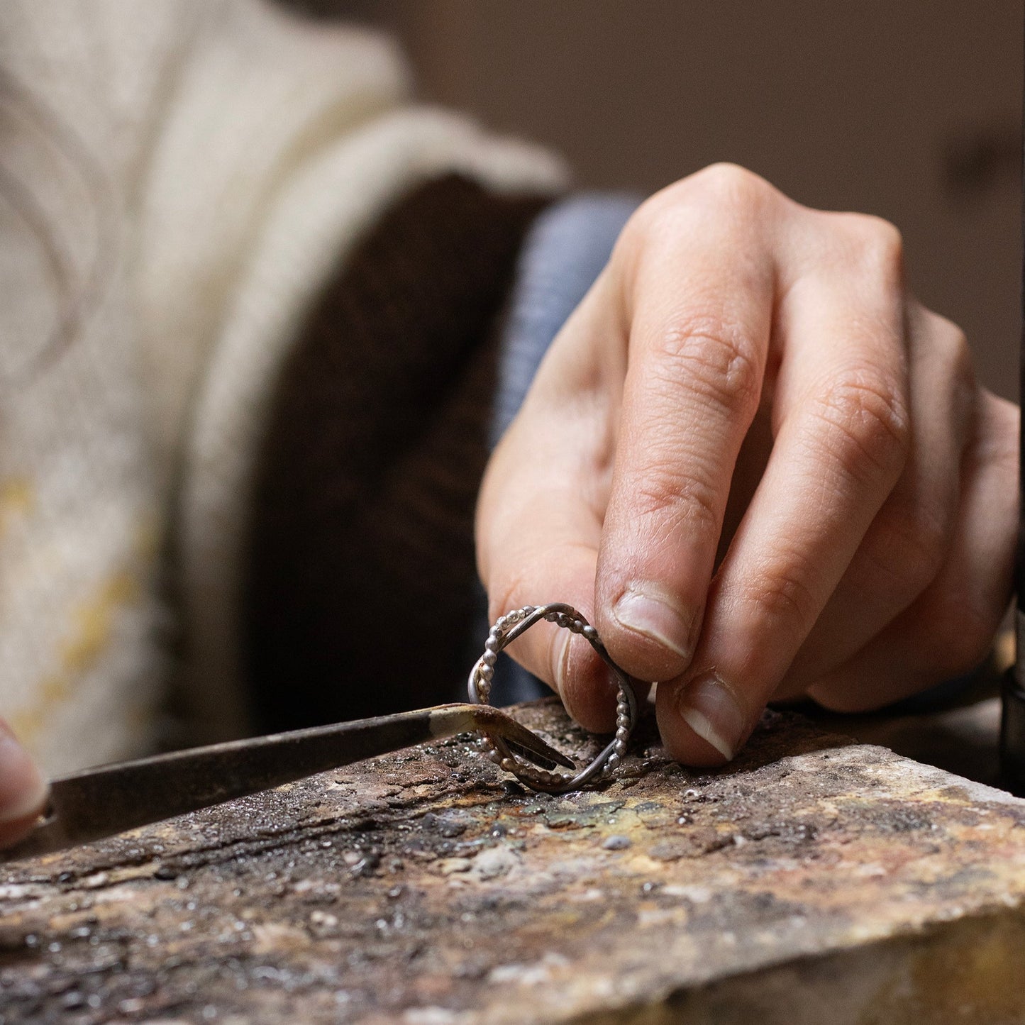 Gift for Mum from Son - Entwined Halo Necklace - Silver & 9kt Gold