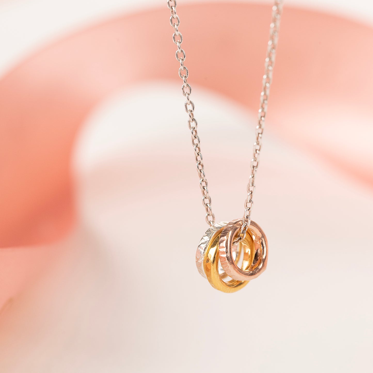 Family Necklace - 3 Links for 3 Loved Ones - Tiny Links