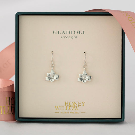 Gladioli Earrings - Silver