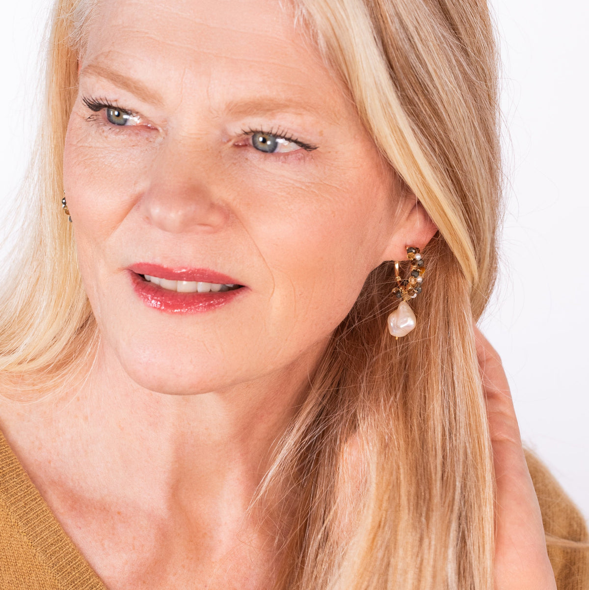 autumn hoop earrings