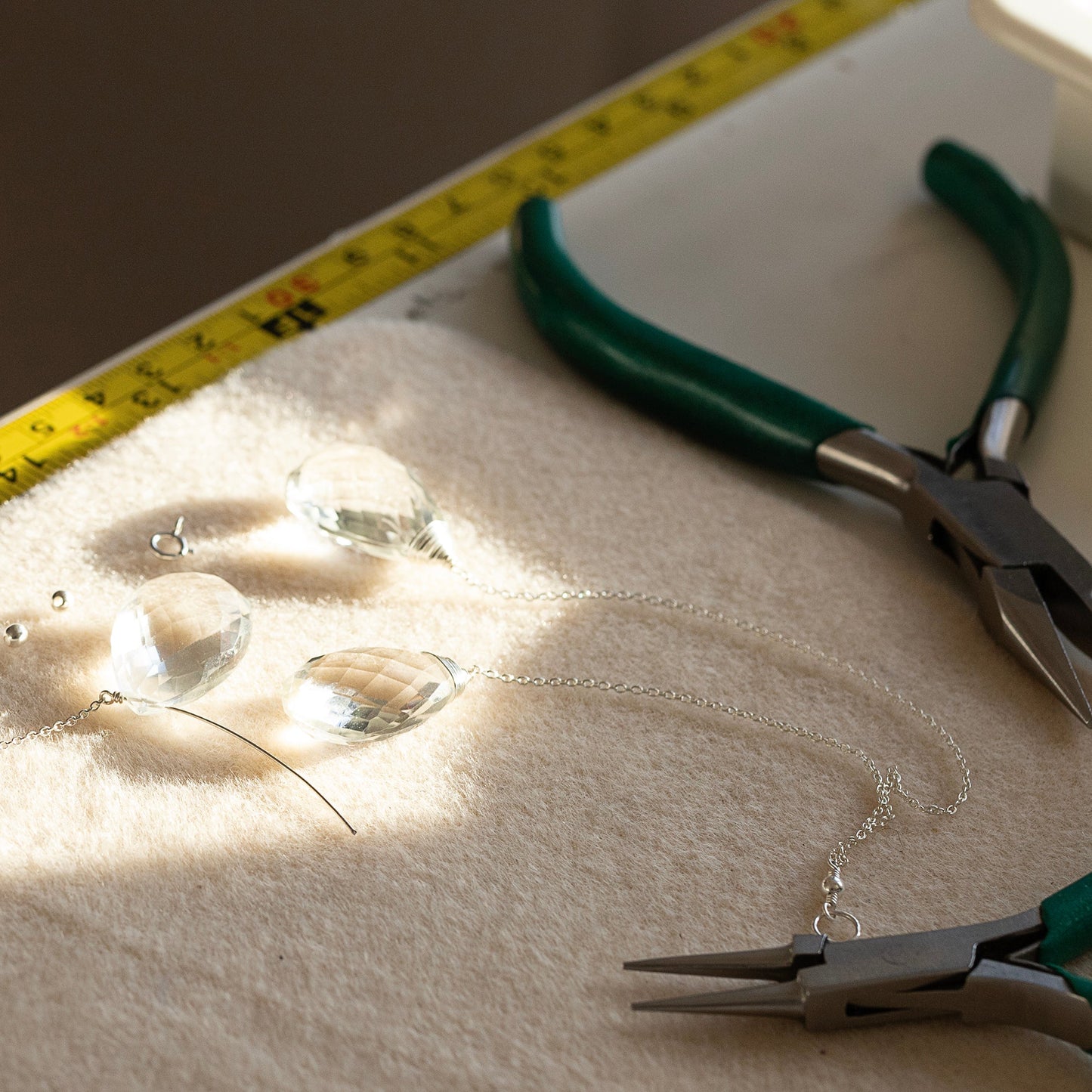 Rock Crystal Double Backdrop Necklace - Silver & Gold - Eirlys