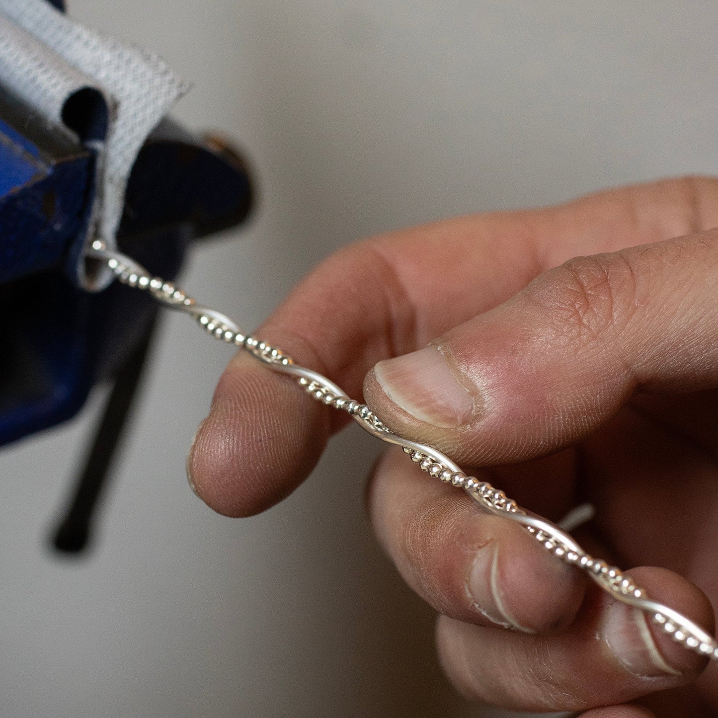 Gift for Mother from Son - Entwined Bangle - Silver