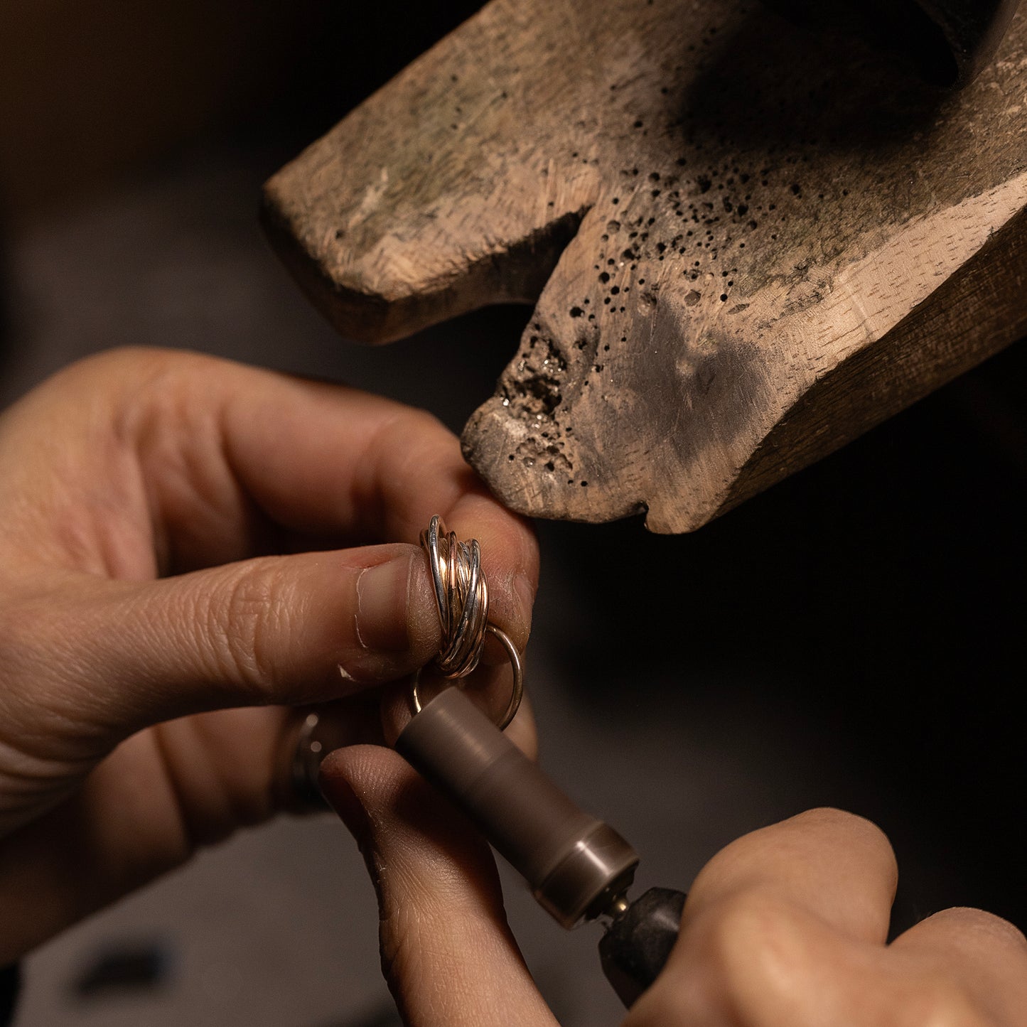 10th Anniversary Necklace - The Original 10 Rings for 10 Years Necklace - Petite Silver