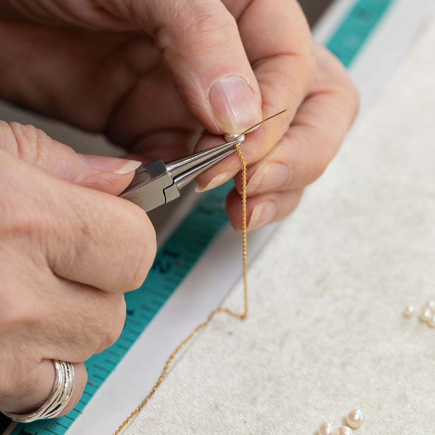 End of Exams Gift - Pearls of Wisdom Necklace - Silver & Gold