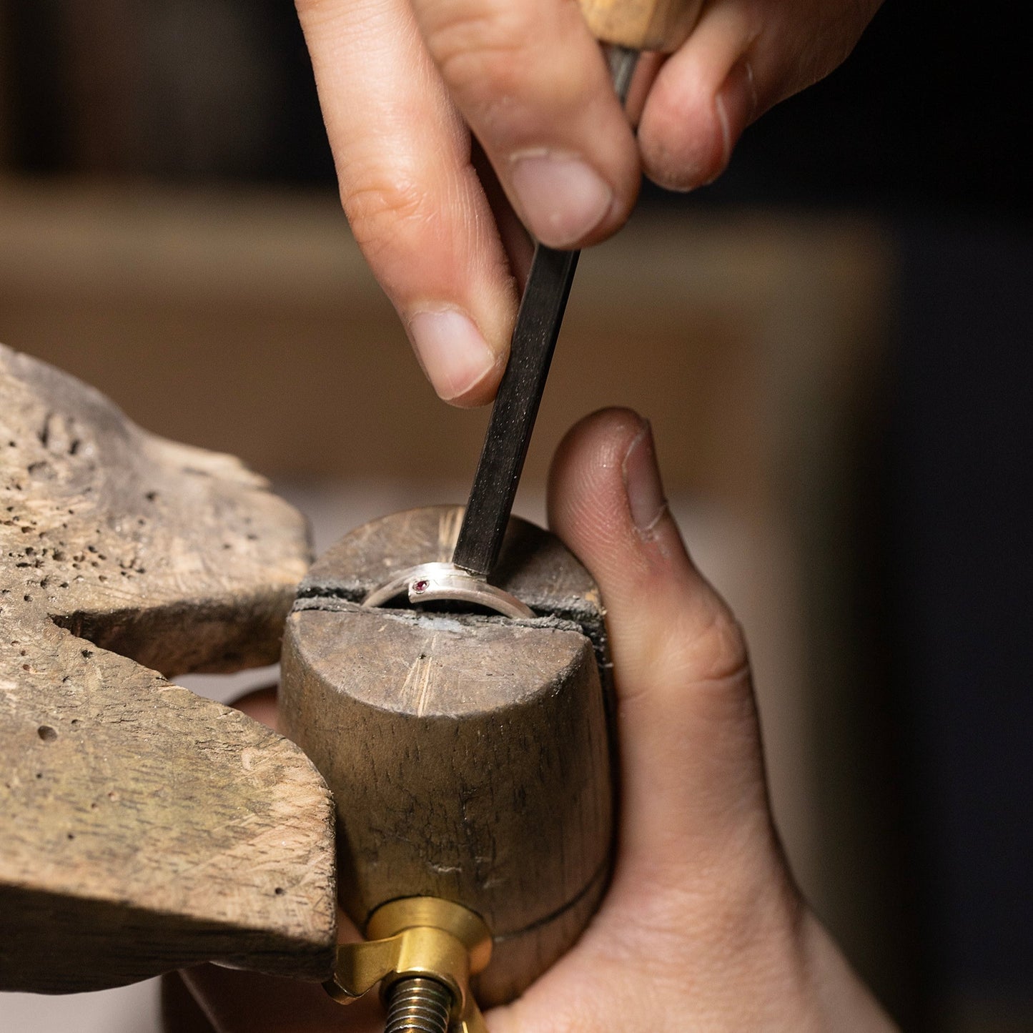 Double Diamond Ring - Silver & 9kt Gold - Lab Grown Diamonds