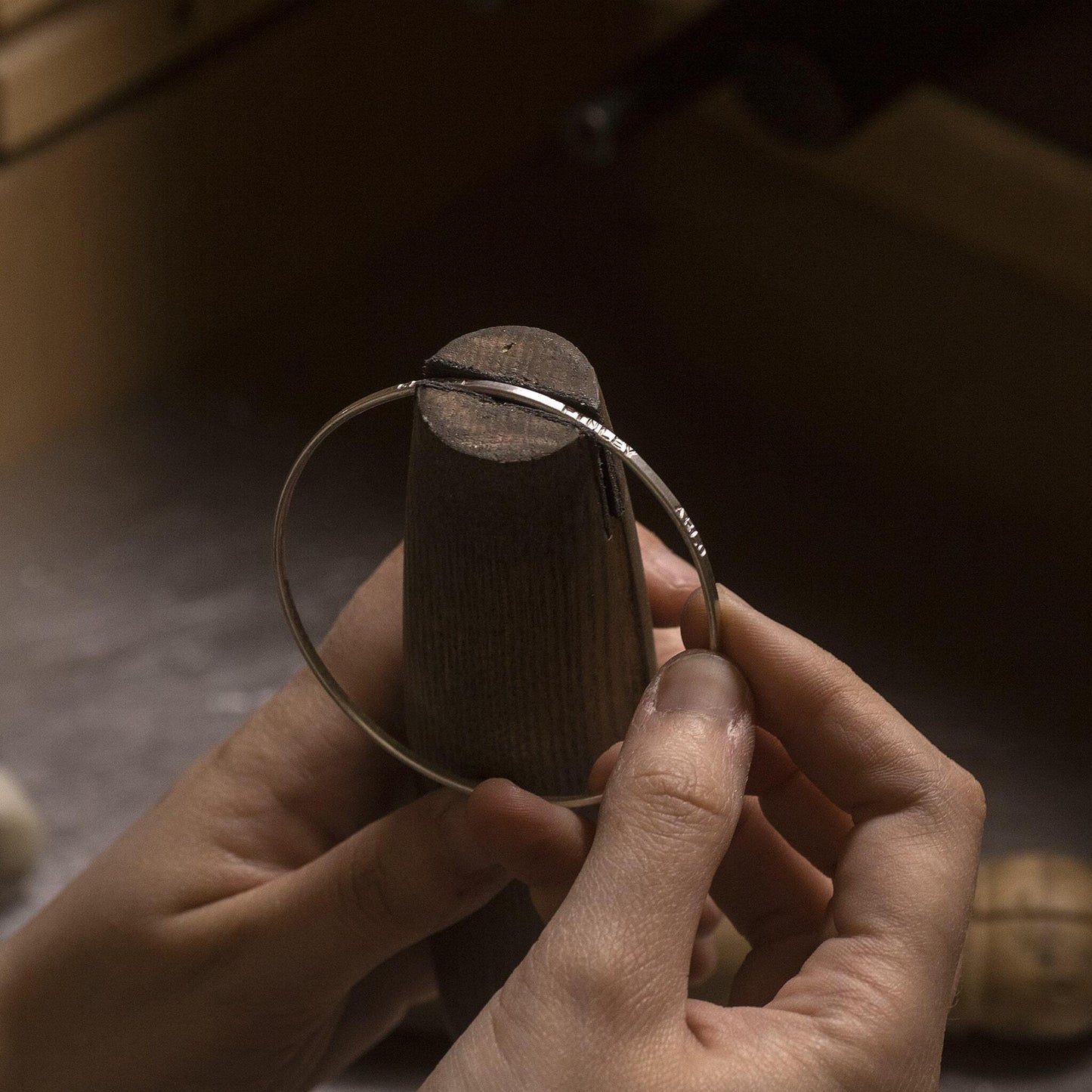 Personalised 50th Birthday Bangle - 5 Links for 5 Decades - Silver