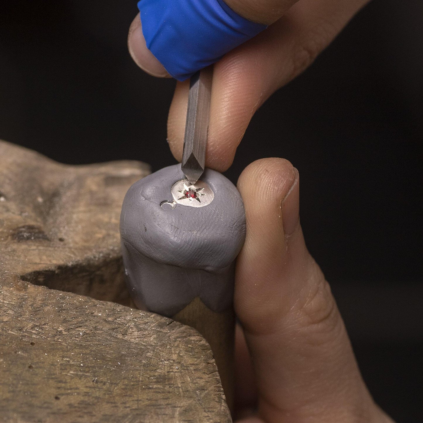 13th Birthday Gift - Birthstone Star Set Necklace - Silver