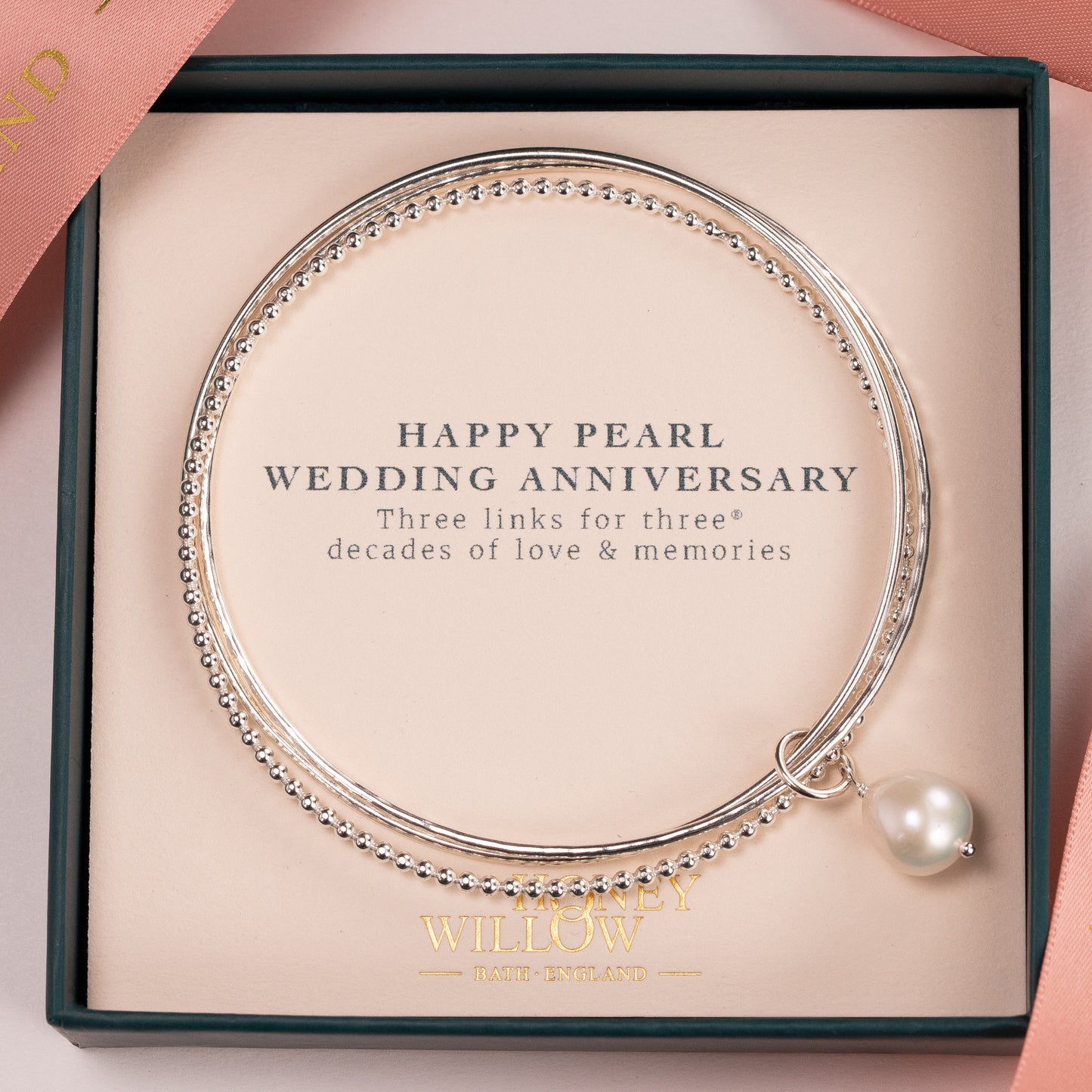 pearl wedding anniversary bangle