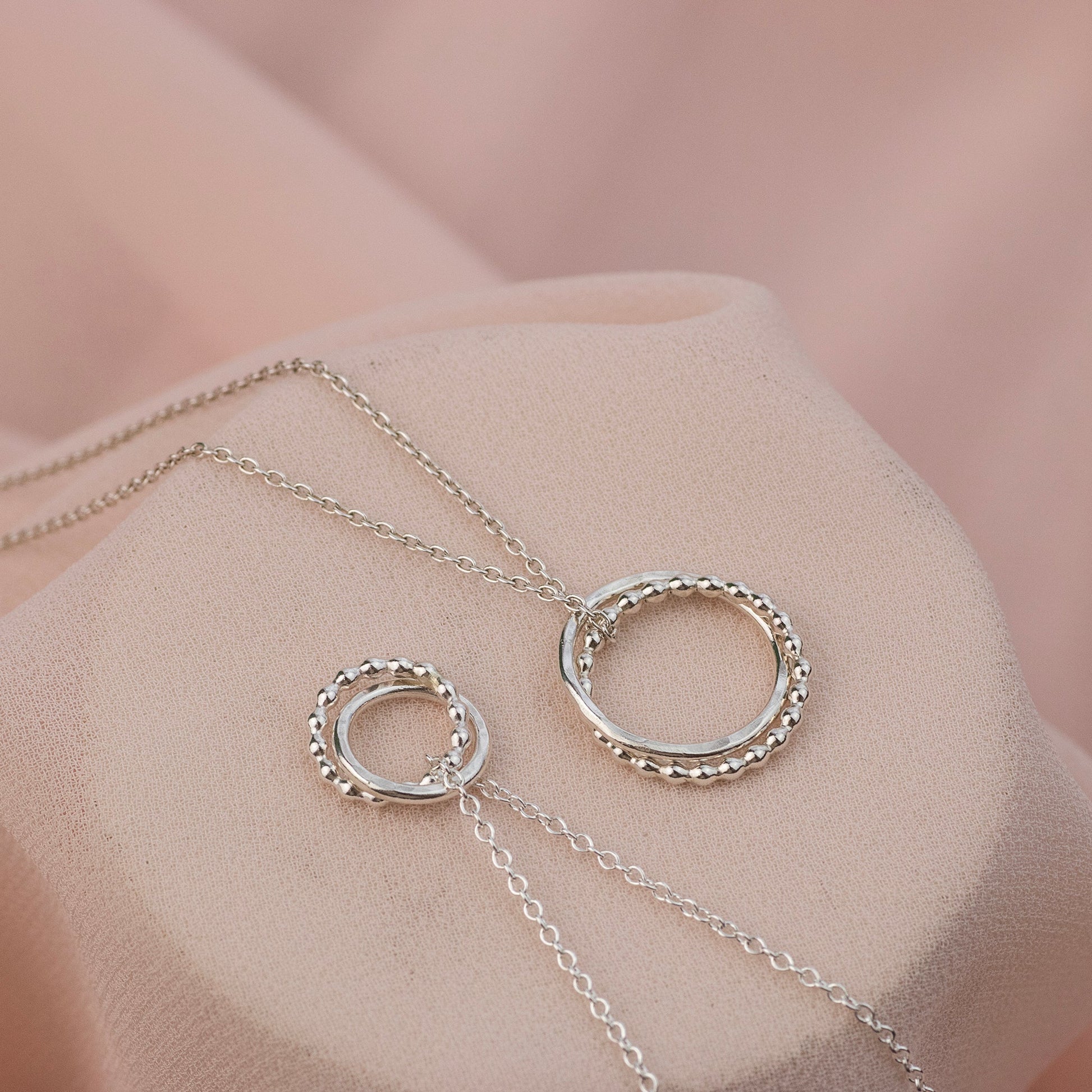 Godmother & Goddaughter Necklaces Set of 2 - Silver