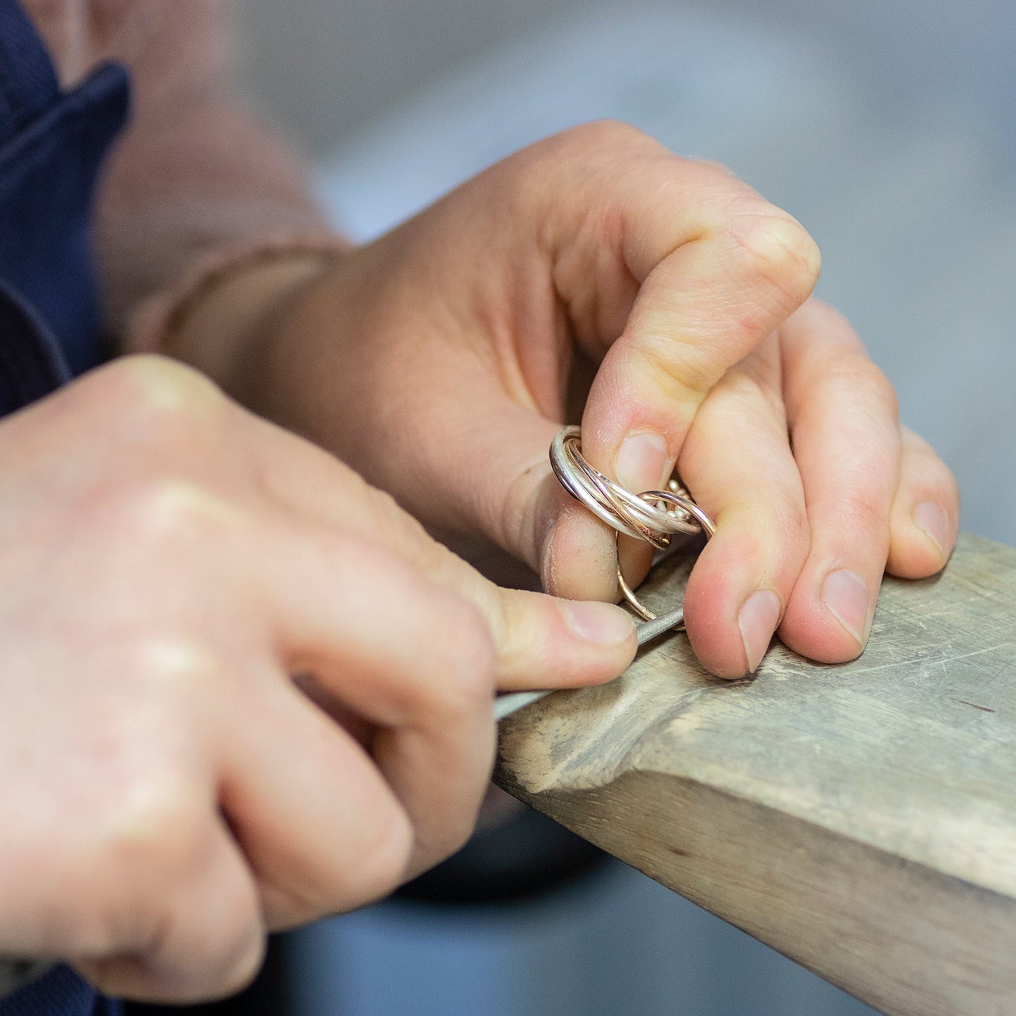 60th Birthday Earrings - The Original 6 Links for 6 Decades - Petite Silver & Gold