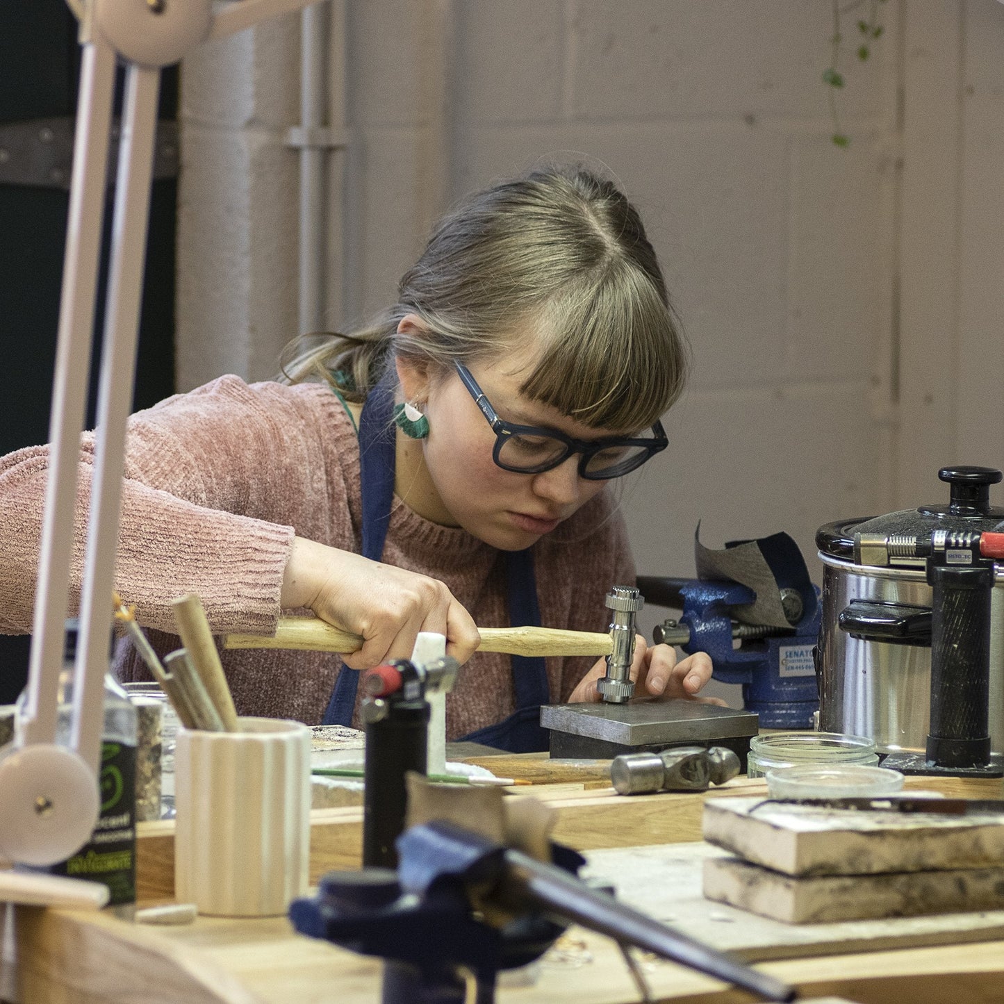 30th Wedding Anniversary Gift - 9kt Gold Triple Linked Bangle with Pearl