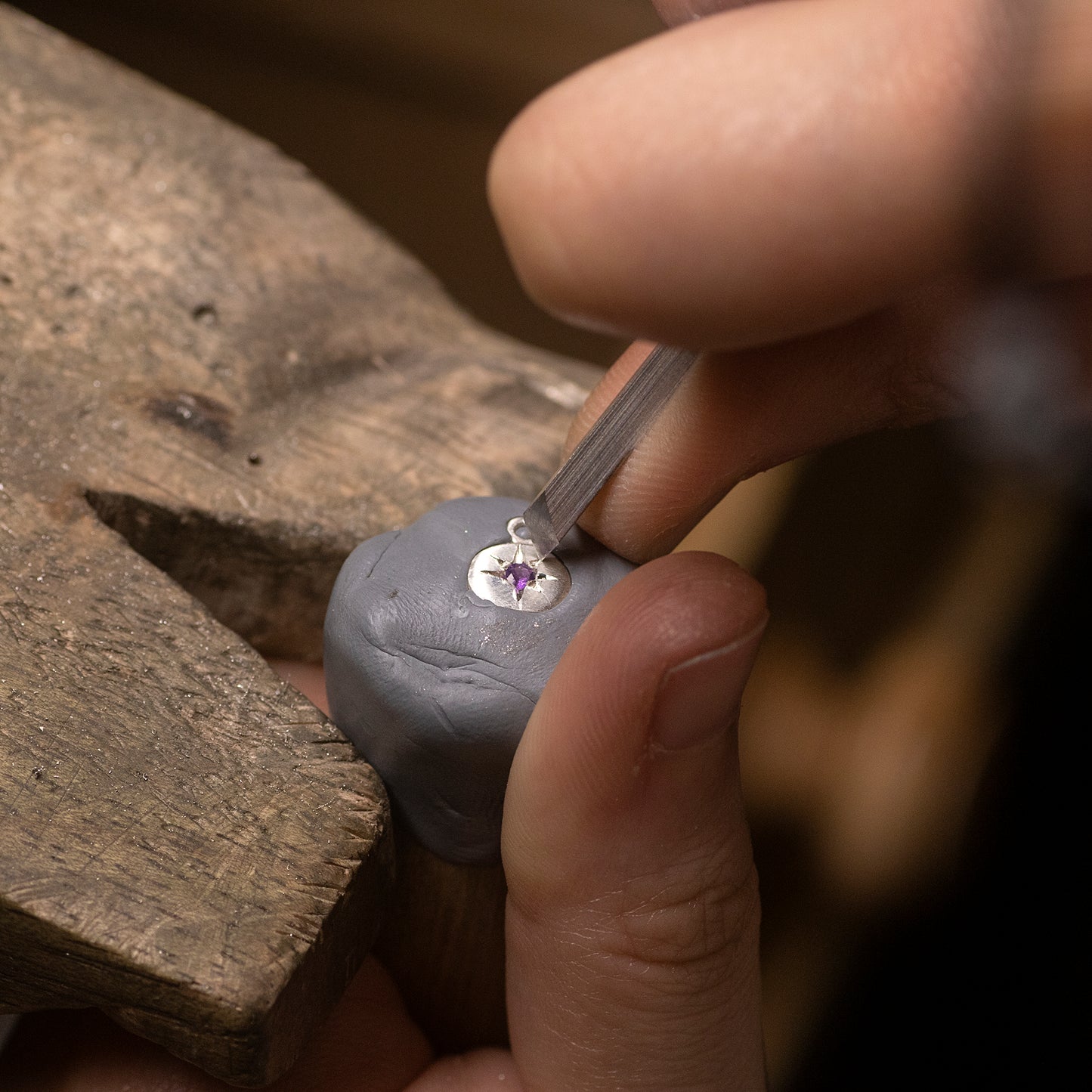 40th Birthday Birthstone Necklace - The Original 4 Links for 4 Decades Necklace - Silver Star Set