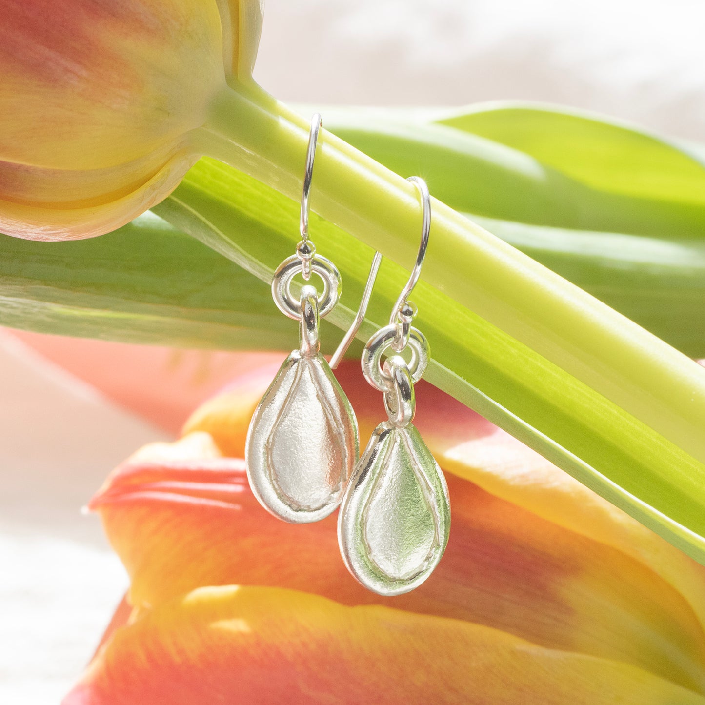 Silver Seed Earrings