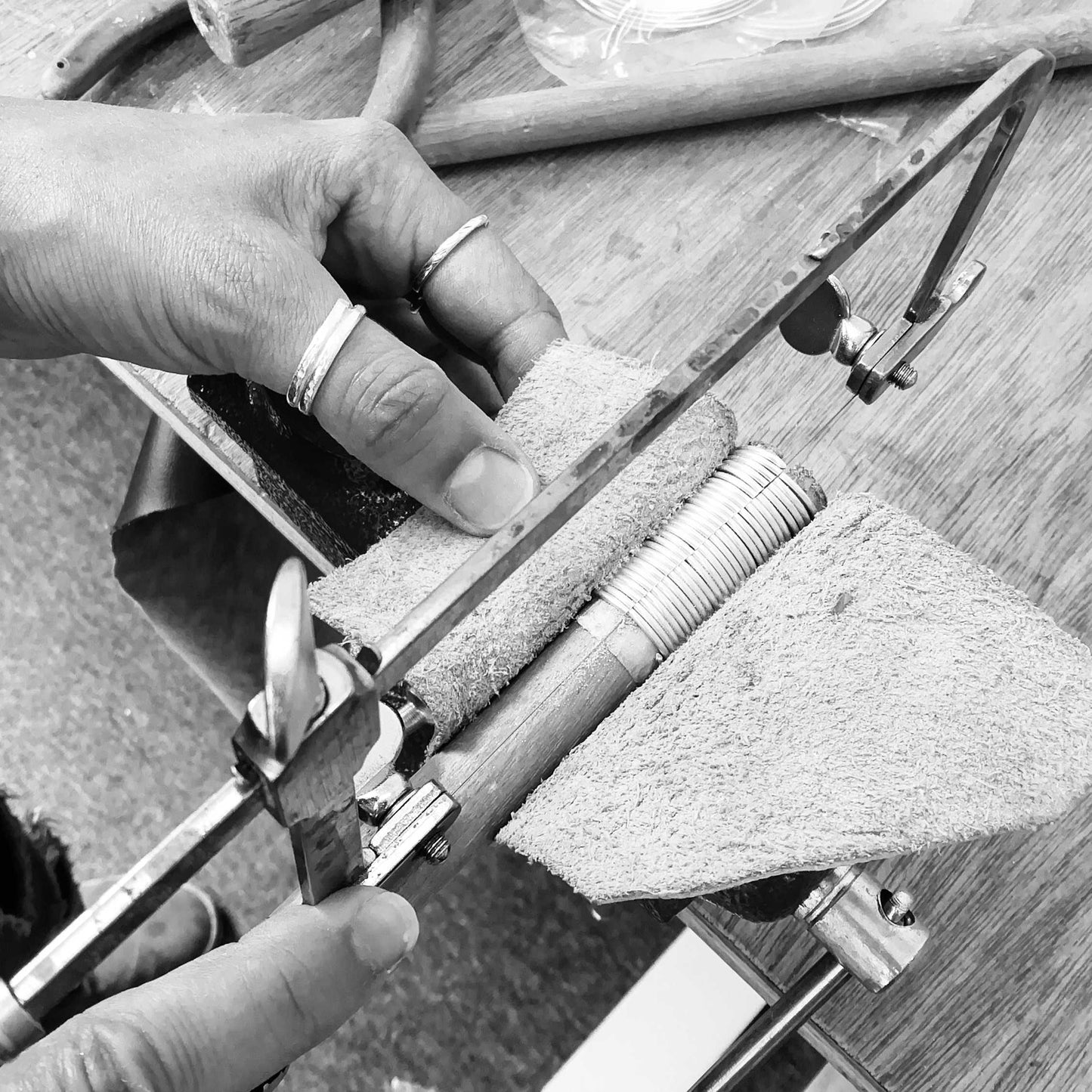 Personalised Silver 3 Link Family Name Birthstone Necklace - Hand-Stamped - Large