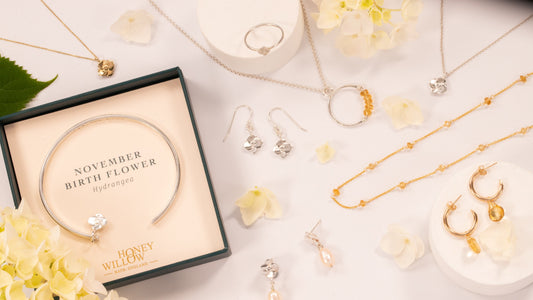 November's Birth Flower & Birthstone: Hydrangea and Citrine