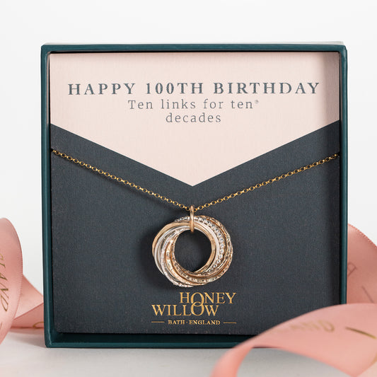 100th birthday necklace