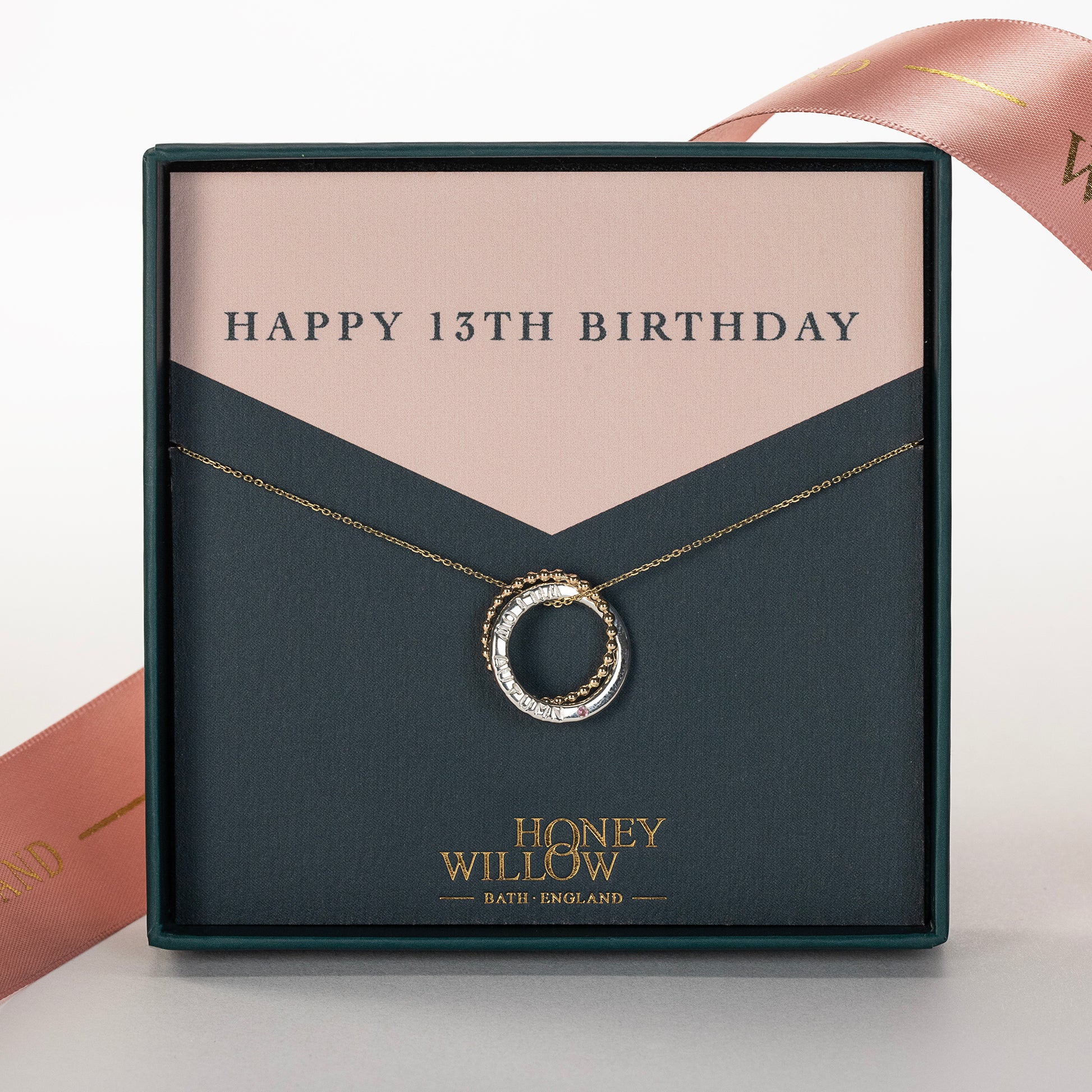 personalised 13th birthday necklace