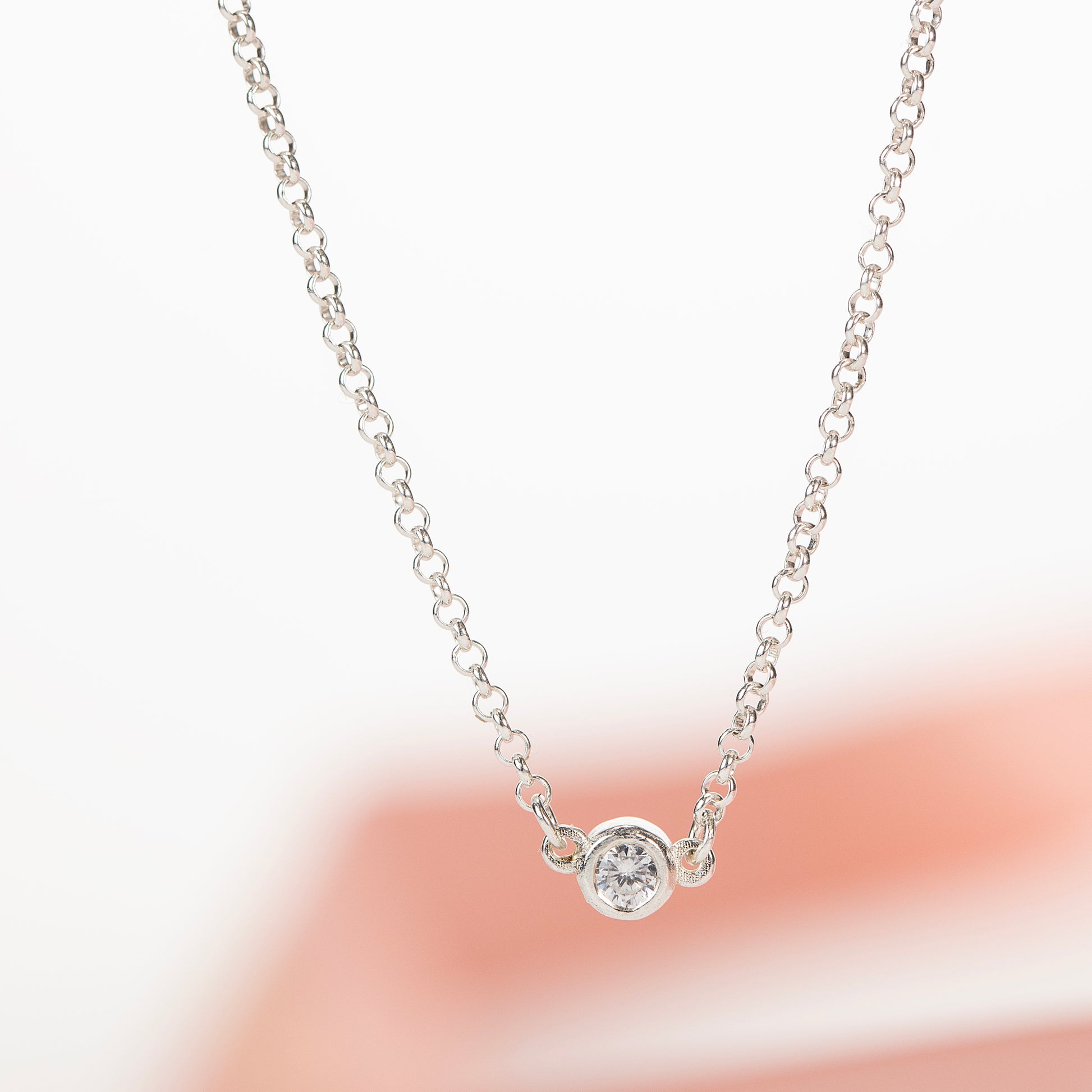 21st Birthday Gift Single Diamond Necklace Lab Grown Diamond Sil 21st Birthday Gift Single Diamond Necklace Lab Grown Diamond Sil