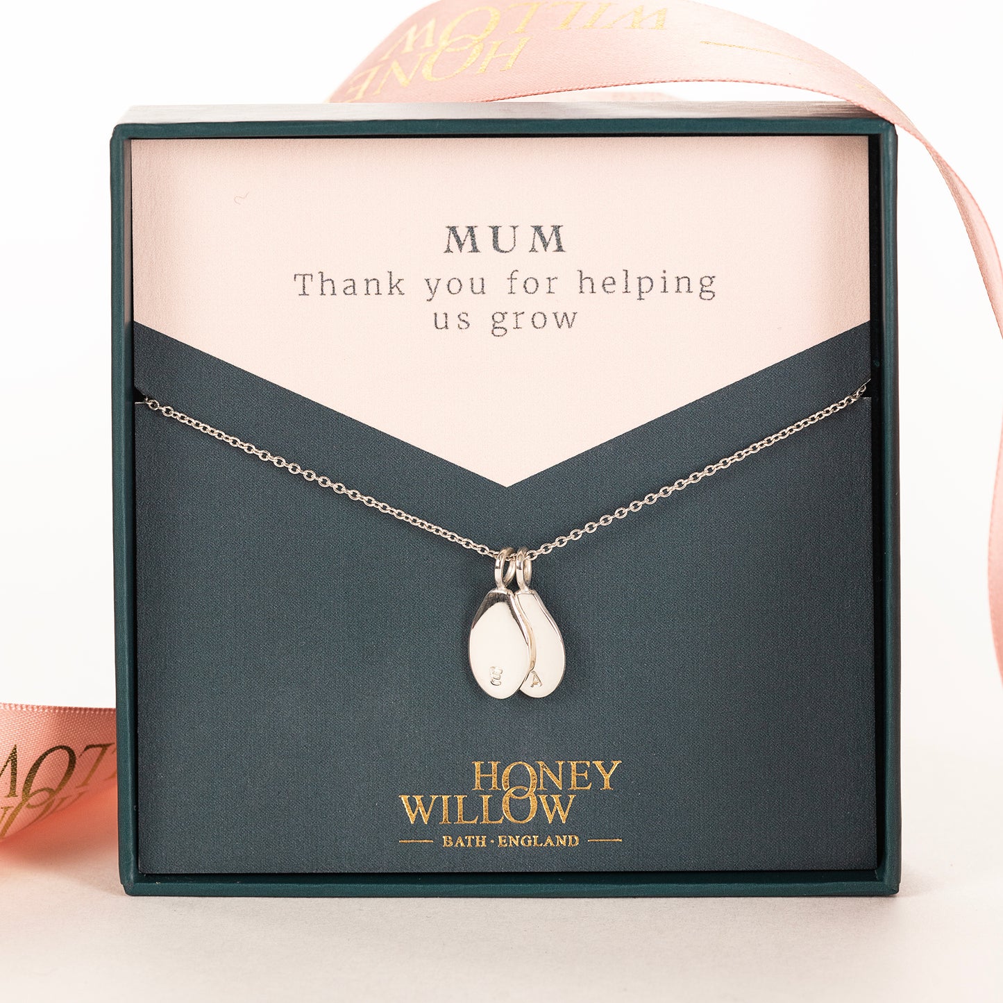 Personalised Family Initials Necklace - Silver Seeds