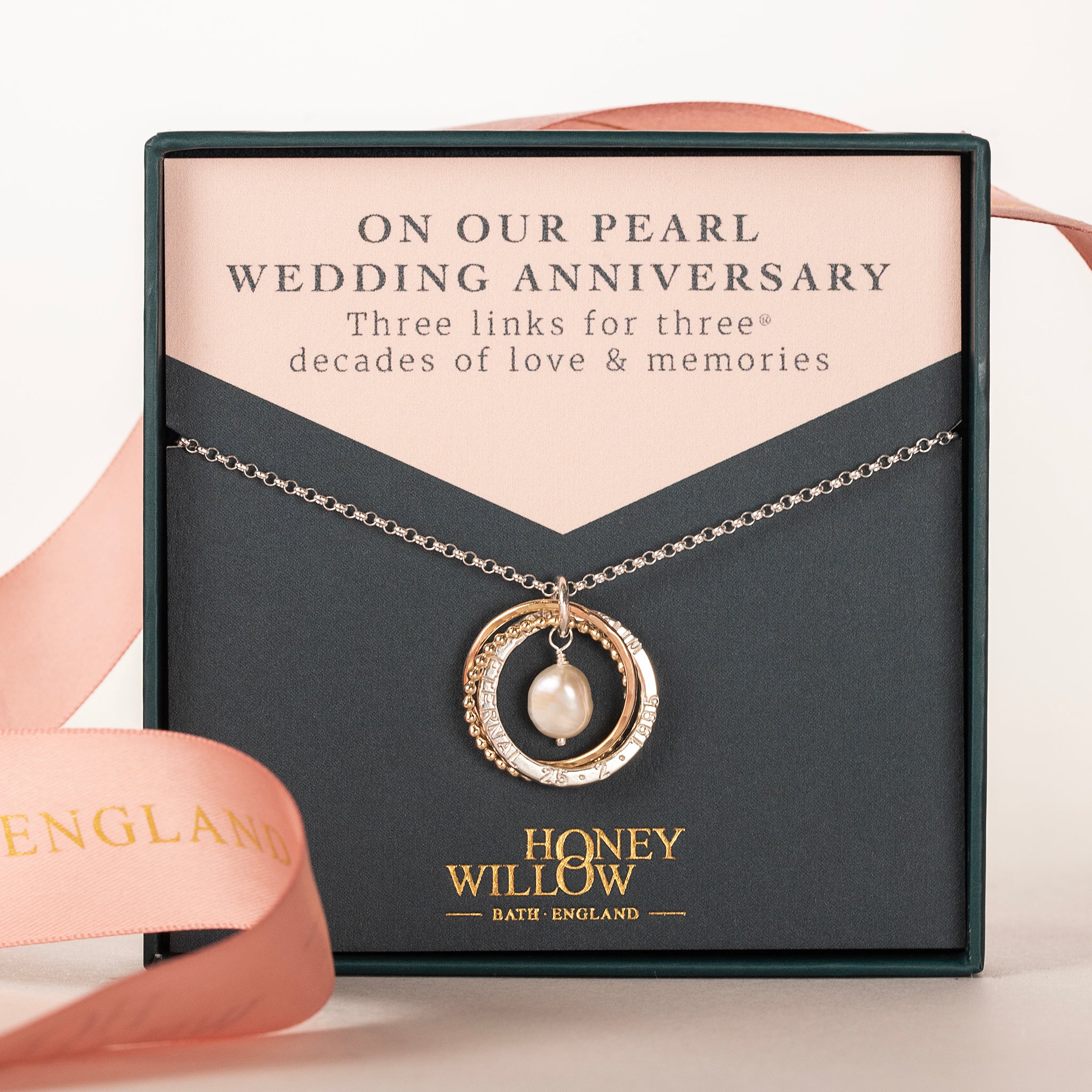 30th Pearl offers Wedding Anniversary Necklace - Mixed Metal, Sterling Silver and 14ct Gold Fill, 30th Anniversary Gift