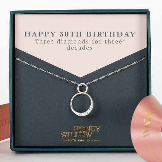 30th birthday infinity necklace
