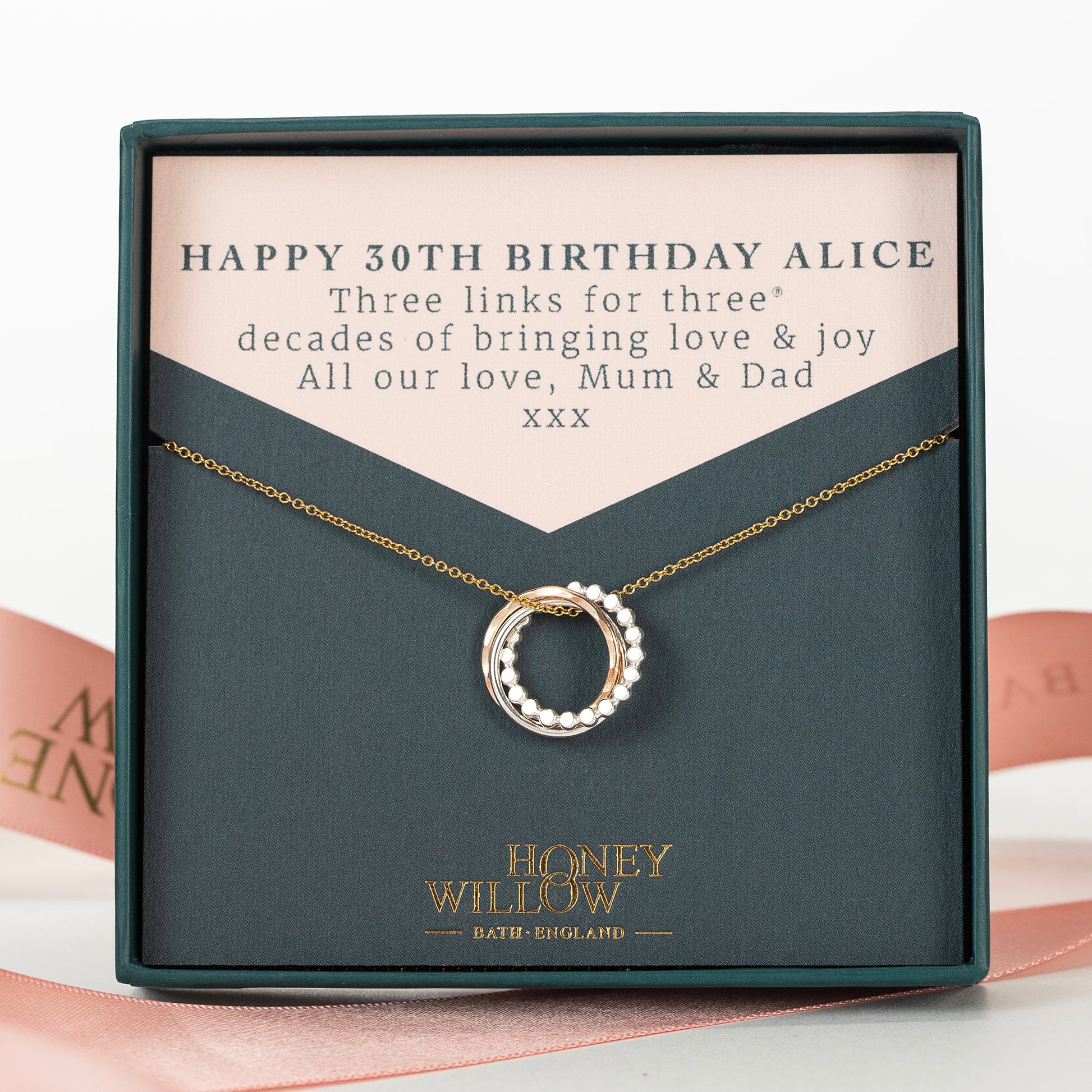 30th birthday necklace