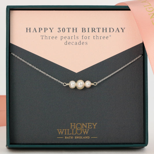 30th Birthday Pearl Necklace