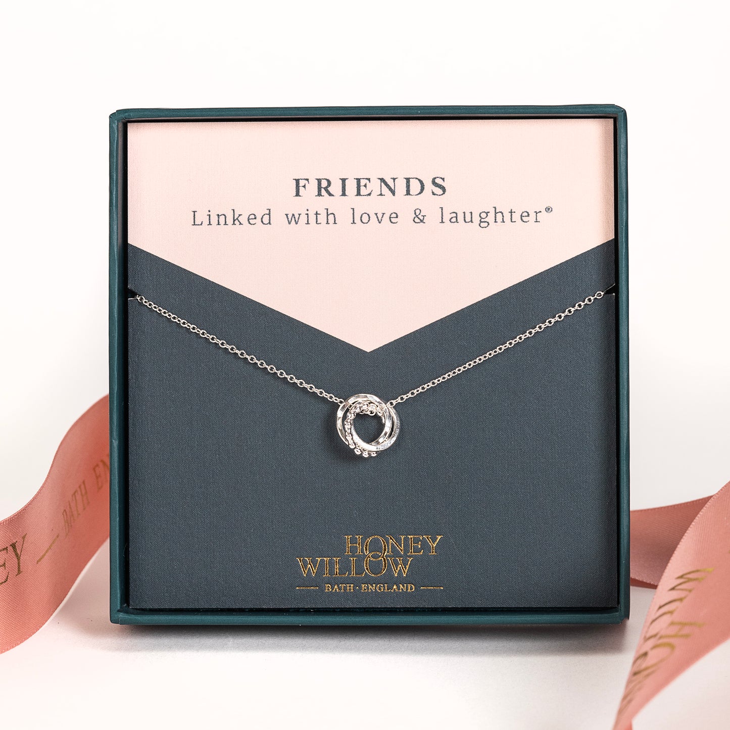 3 friends love knot necklace