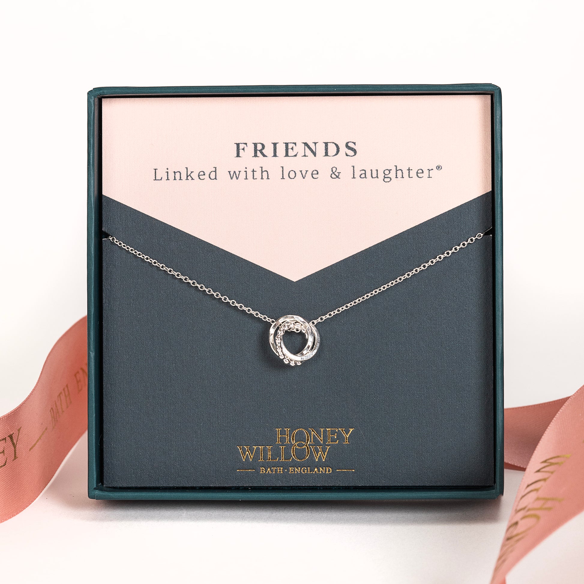 3 friends love knot necklace