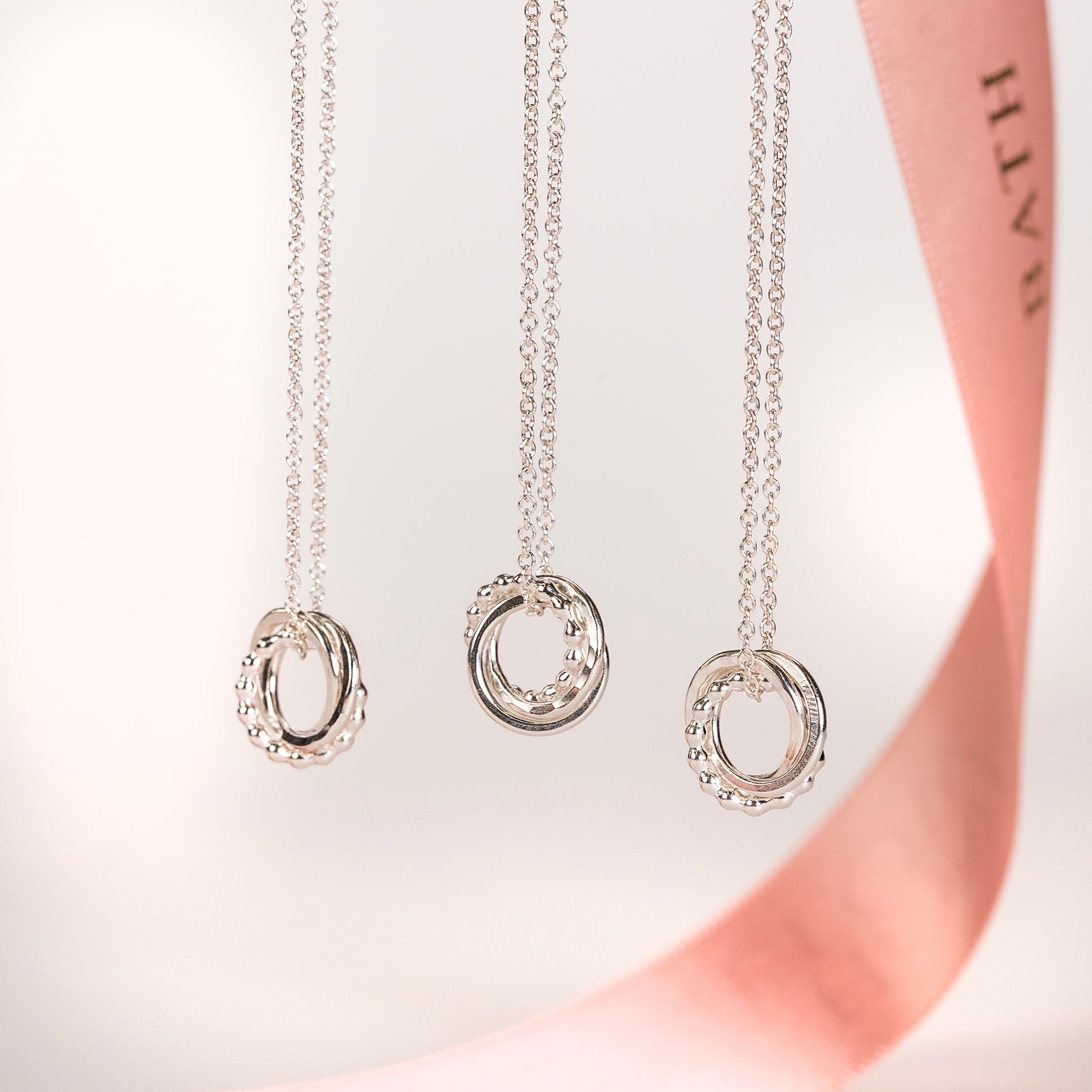 Friends Necklaces Matching Set Silver Love Knot Necklaces