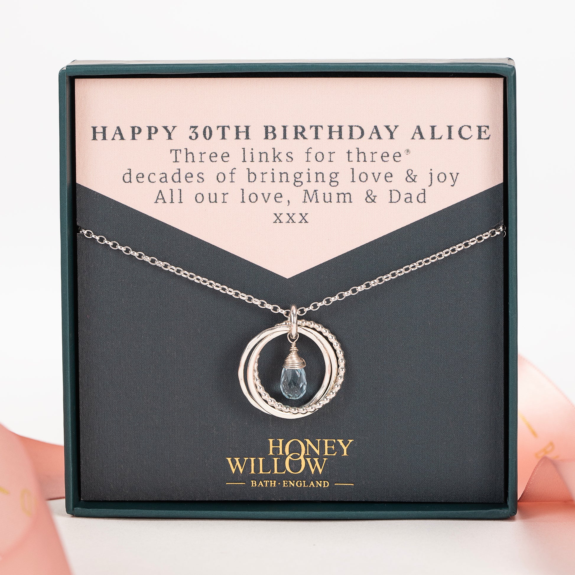 30th birthday necklace