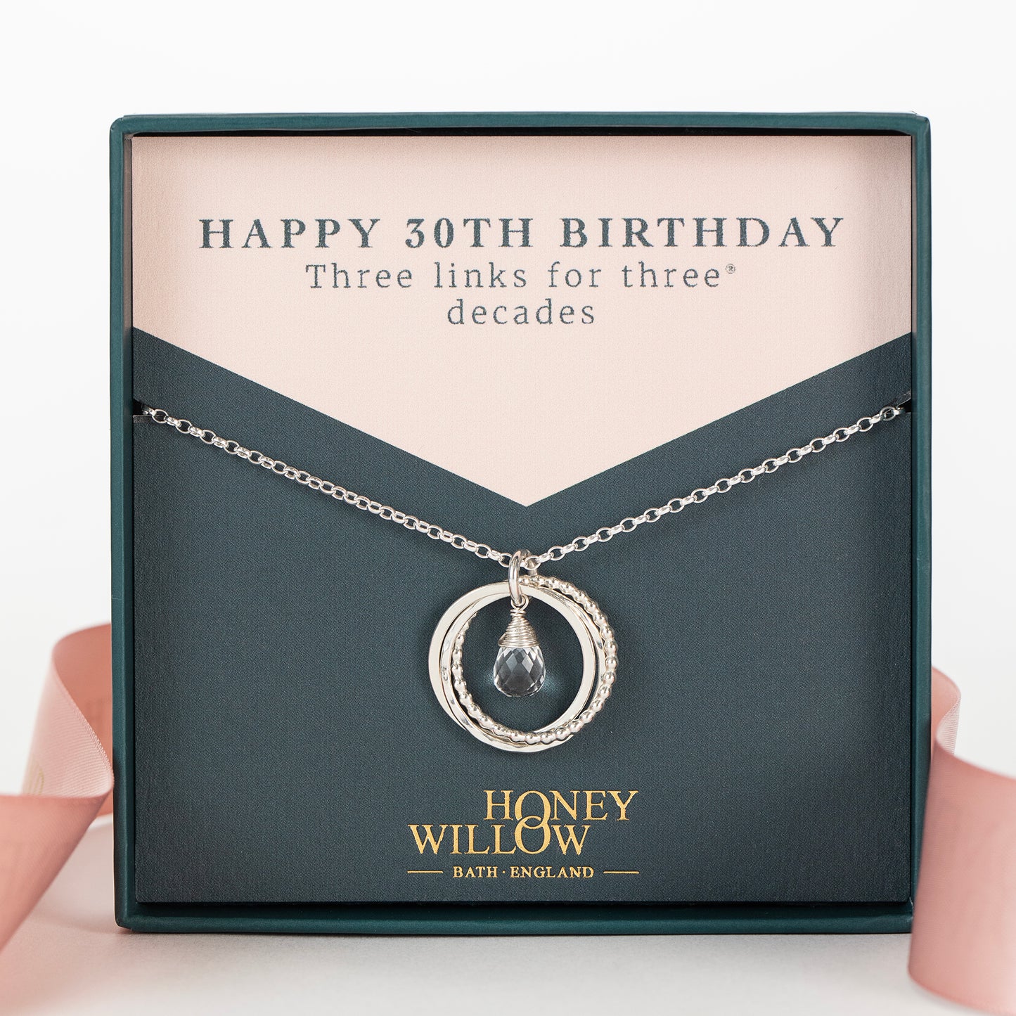 30th birthday birthstone necklace