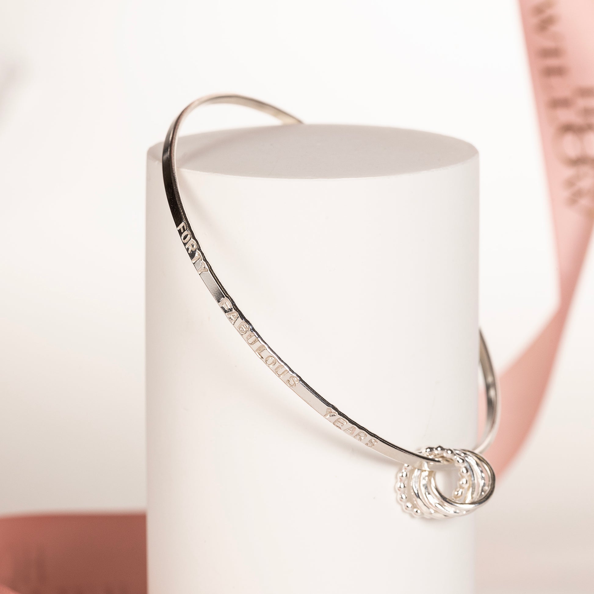 Personalised 40th Birthday Bracelet Links for Decades