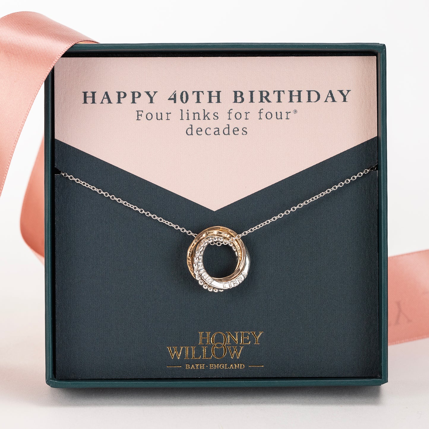 personalised 40th birthday necklace