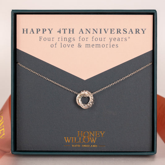 4th anniversary necklace