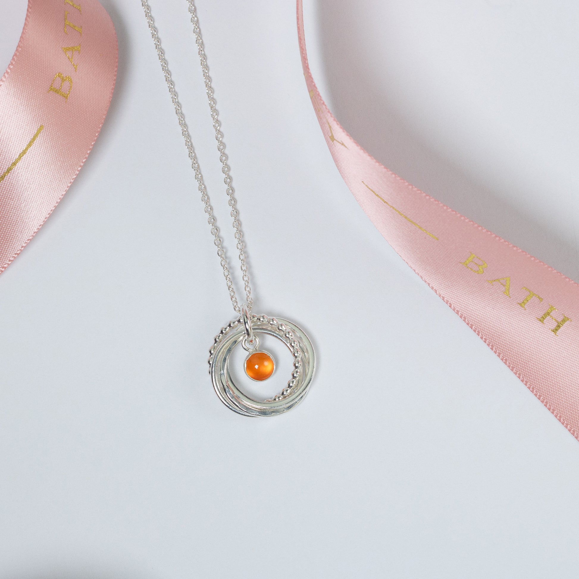 40th Birthday Birthstone Necklace The Original Links for Decades Necklace Petite Silver 16 inches inch extender