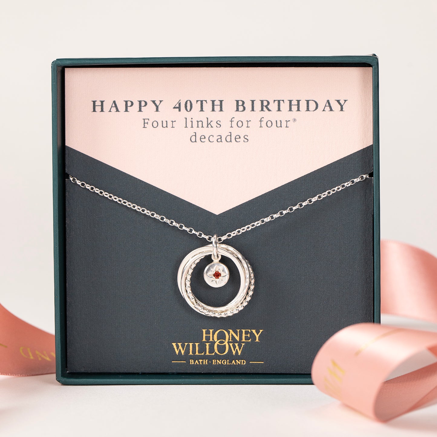 40th birthday birthstone necklace