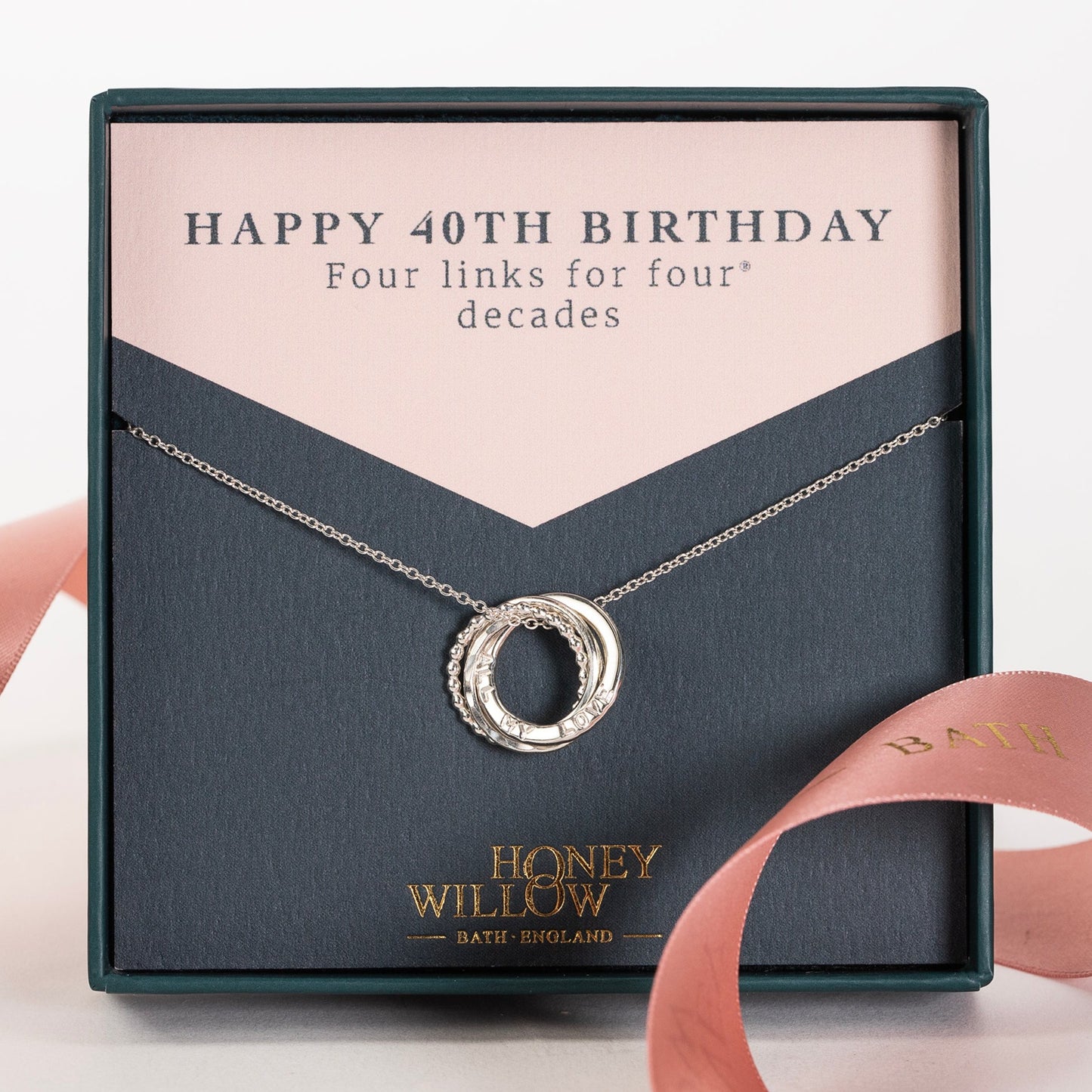 personalised 40th birthday necklace