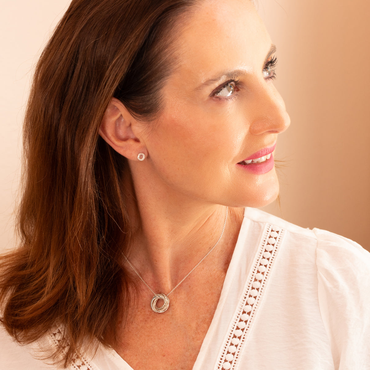 50th Birthday Necklace - The Original 5 Links for 5 Decades - Petite Silver