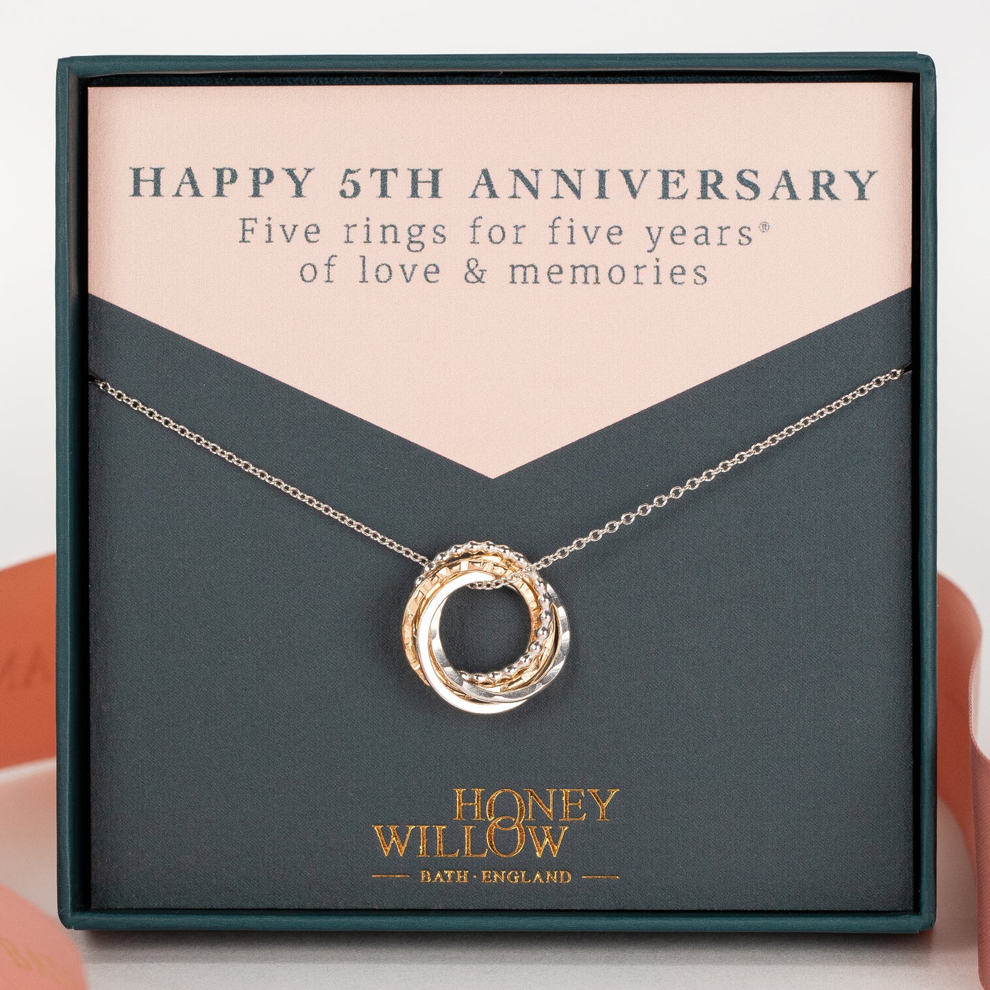 5th Anniversary Necklace The Original Rings for Years