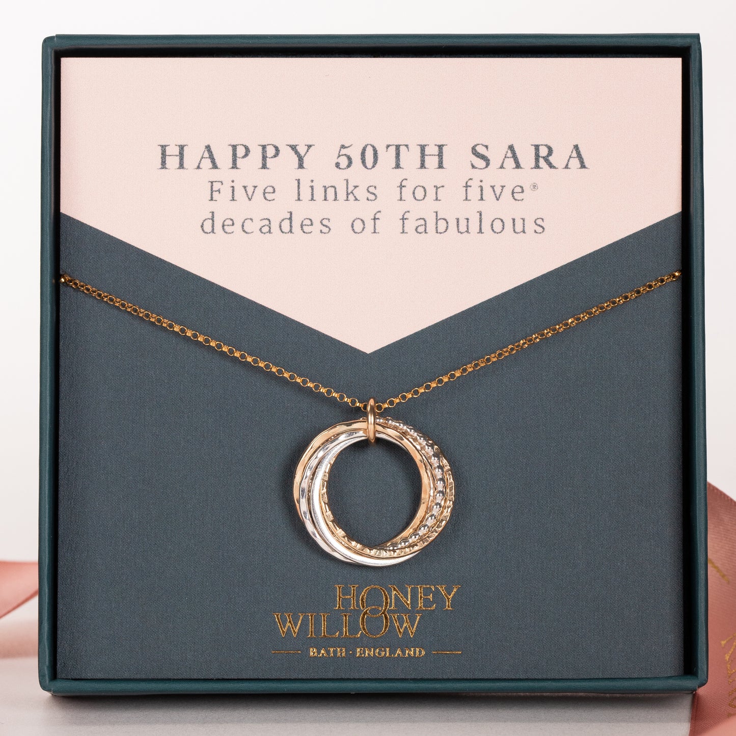 50th birthday necklace