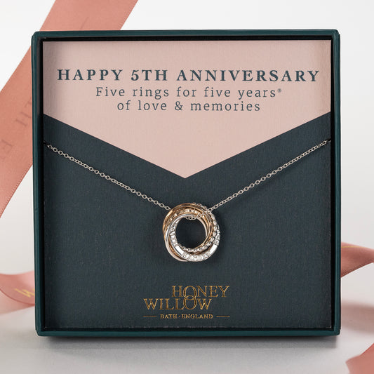 personalised 5th anniversary necklace