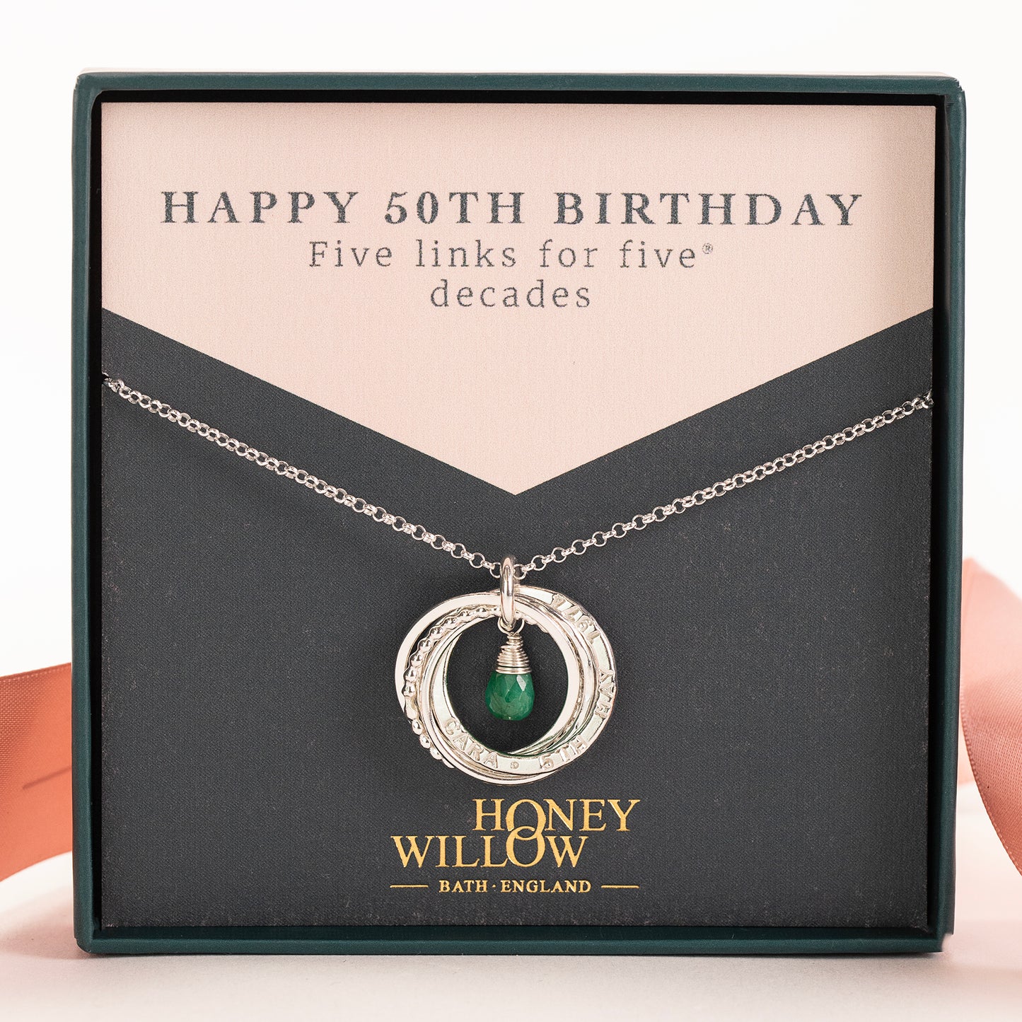 50th birthday necklace