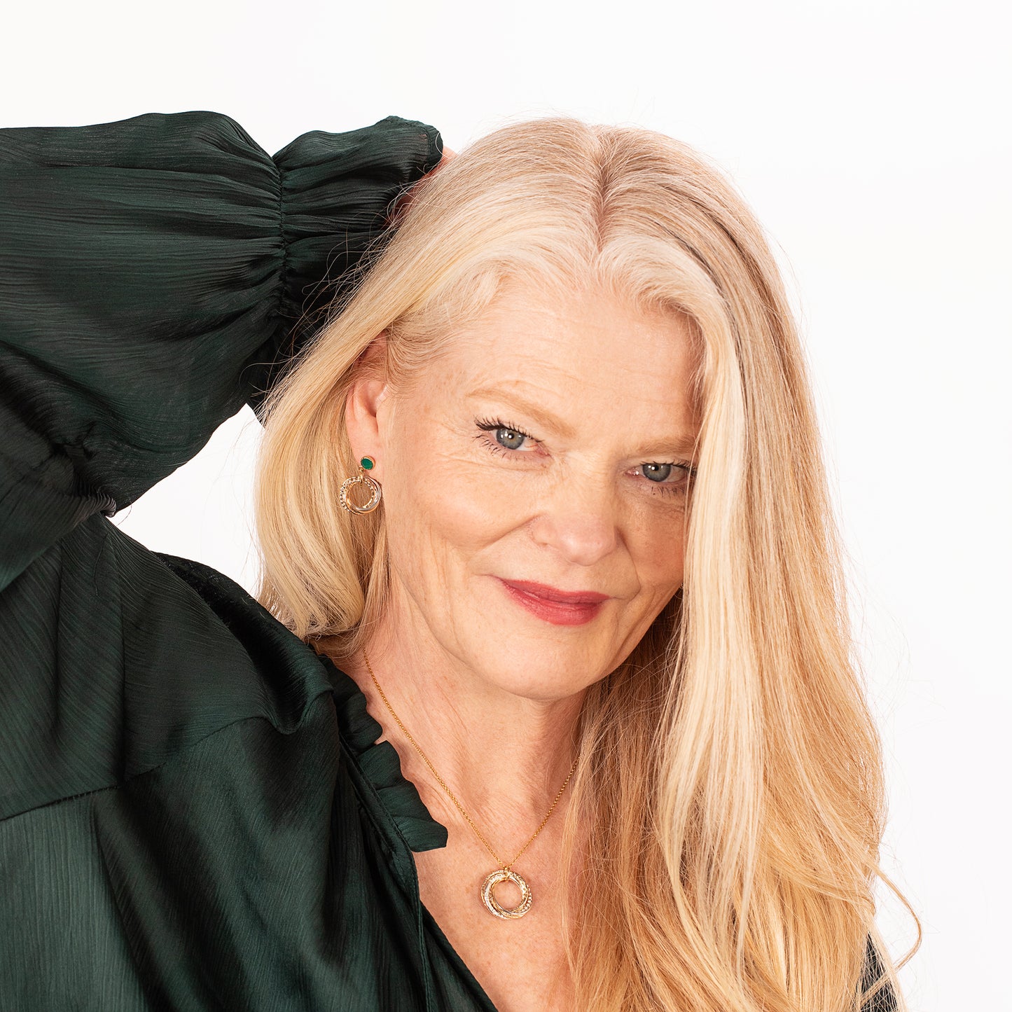 60th Birthday Birthstone Earrings - The Original 6 Links for 6 Decades - Petite Silver & Gold