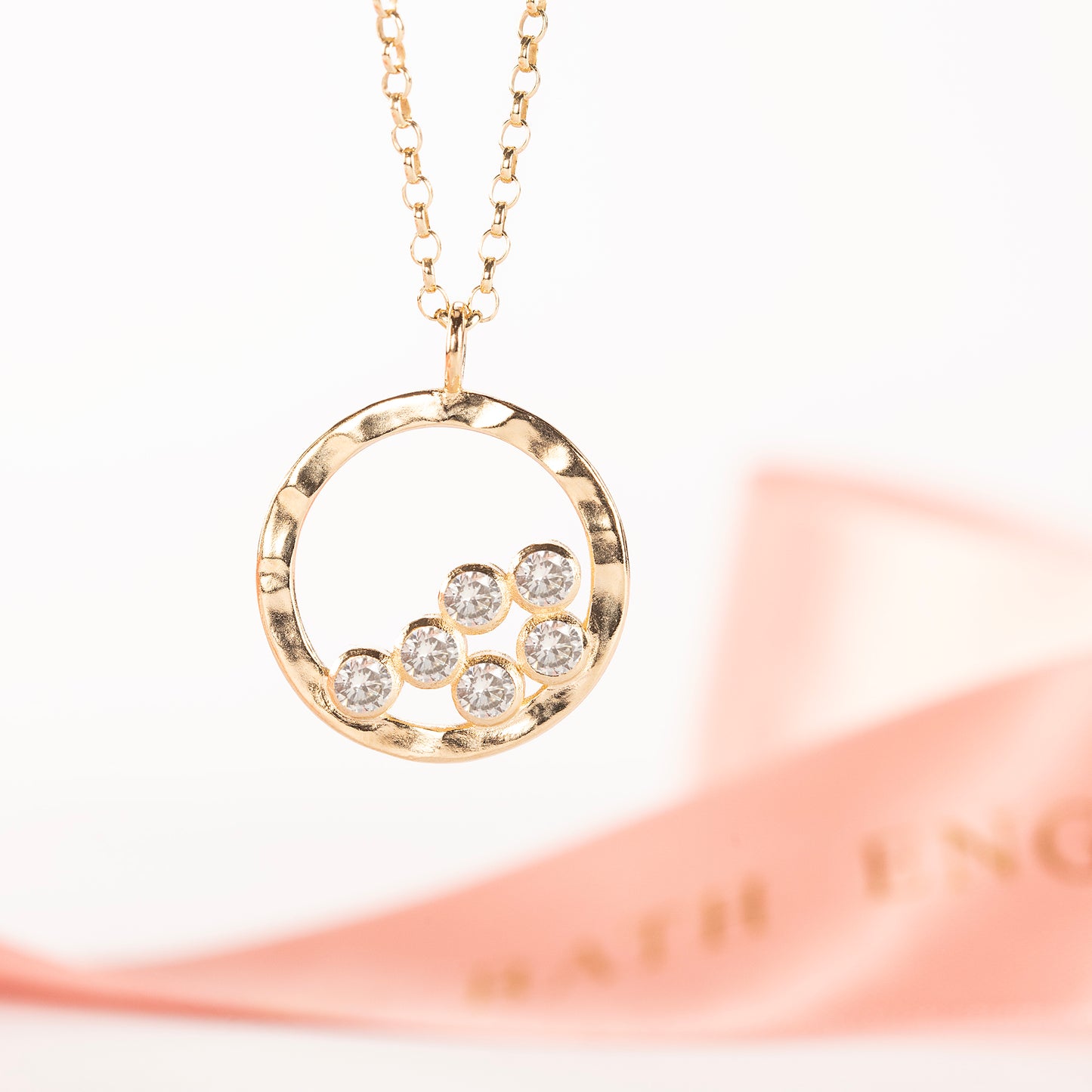 60th Birthday Necklace - 6 Diamonds for 6 Decades - 9kt Gold & Lab Grown Diamonds